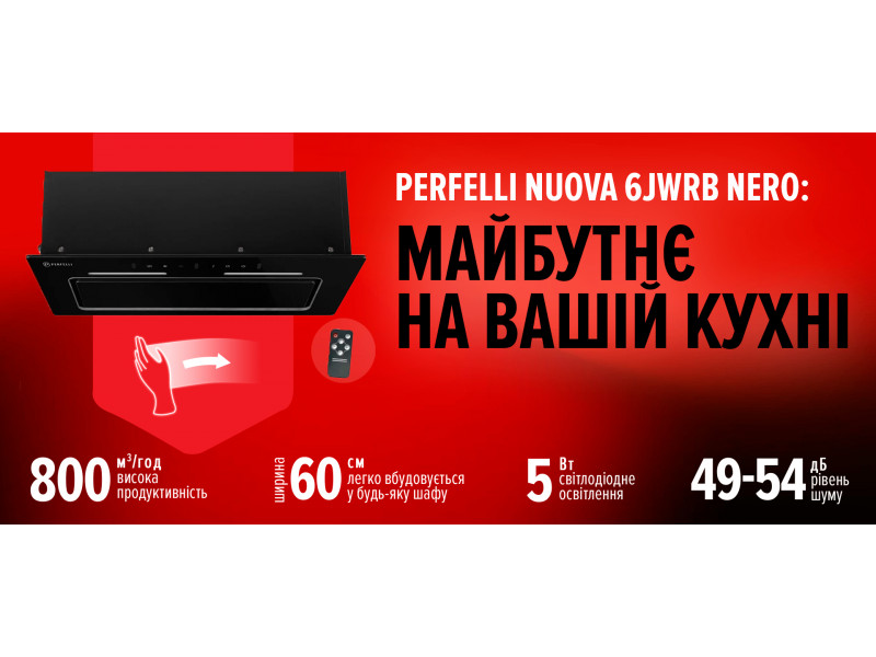 PERFELLI NUOVA 6JWRB NERO - майбутнє управління на вашій кухні