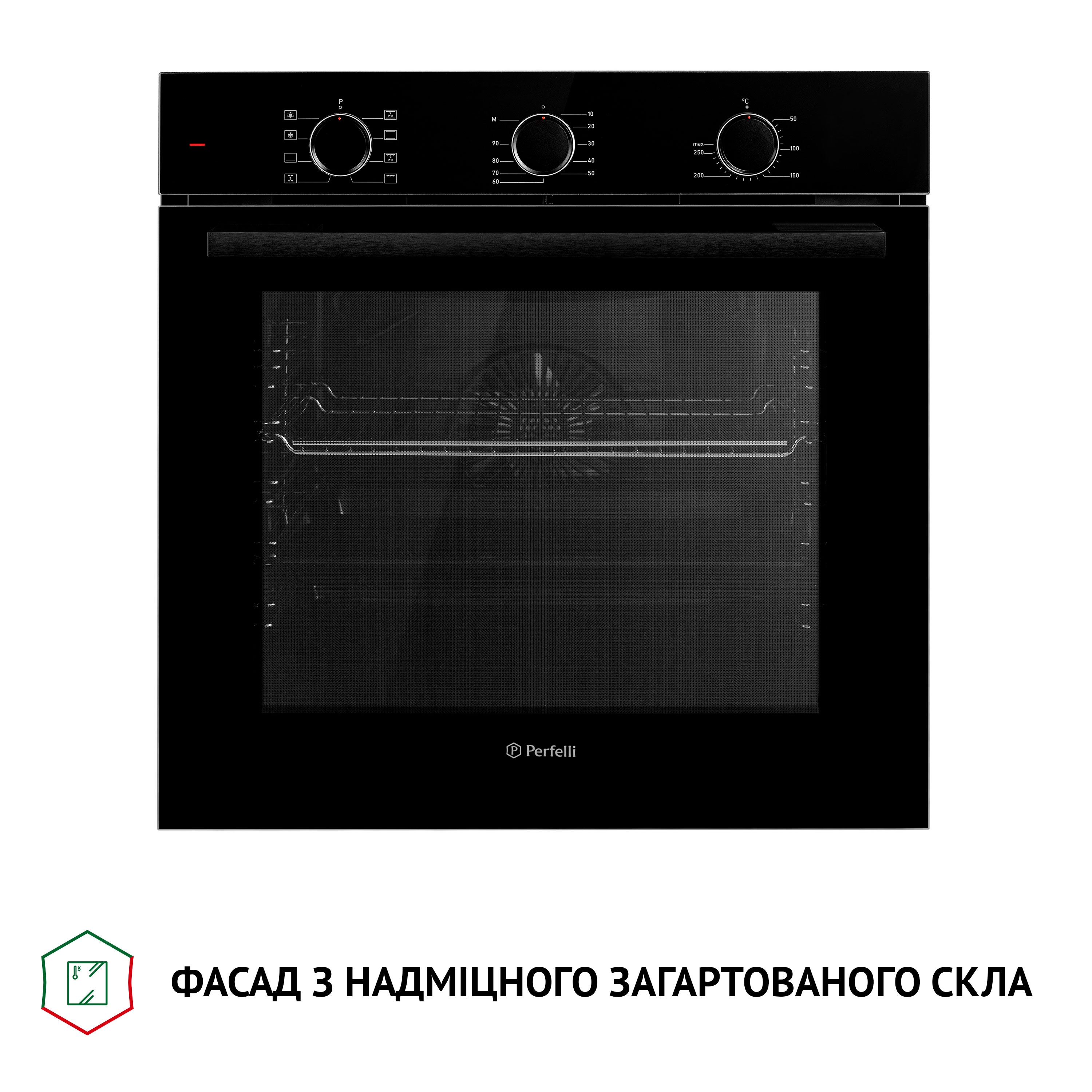 Perfelli 5905563500811 - зображення 3 Духовой шкаф электрический Perfelli DIAMOND 6M8L NERO - зображення 3