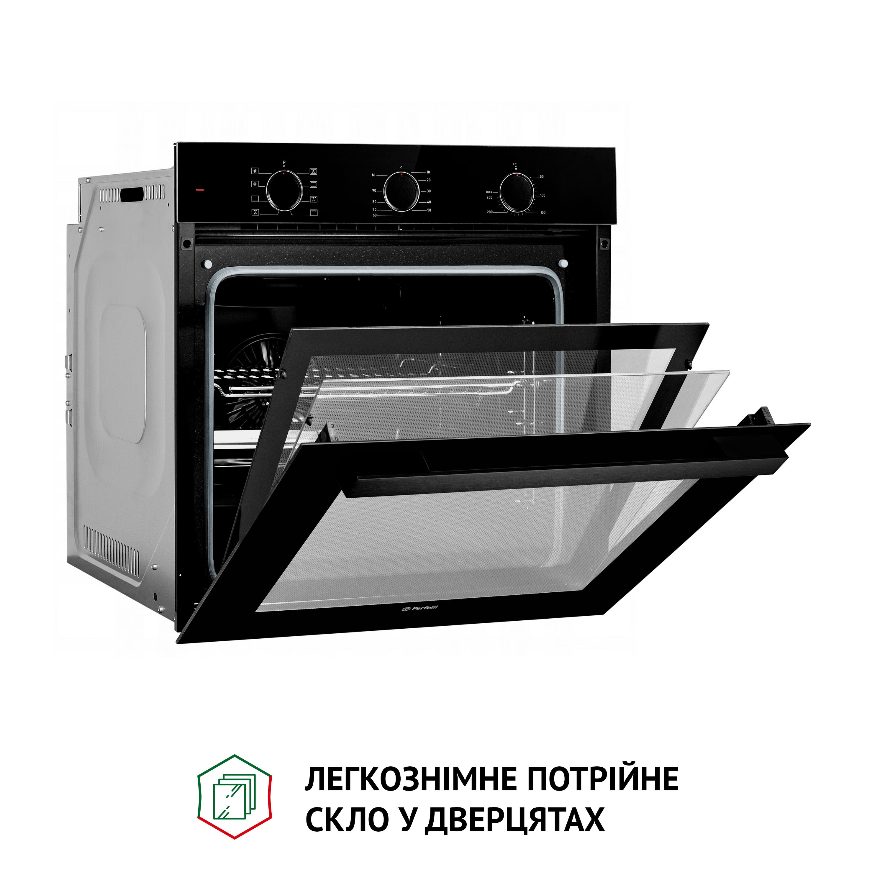 Perfelli 5905563500811 - зображення 4 Духовой шкаф электрический Perfelli DIAMOND 6M8L NERO - зображення 4