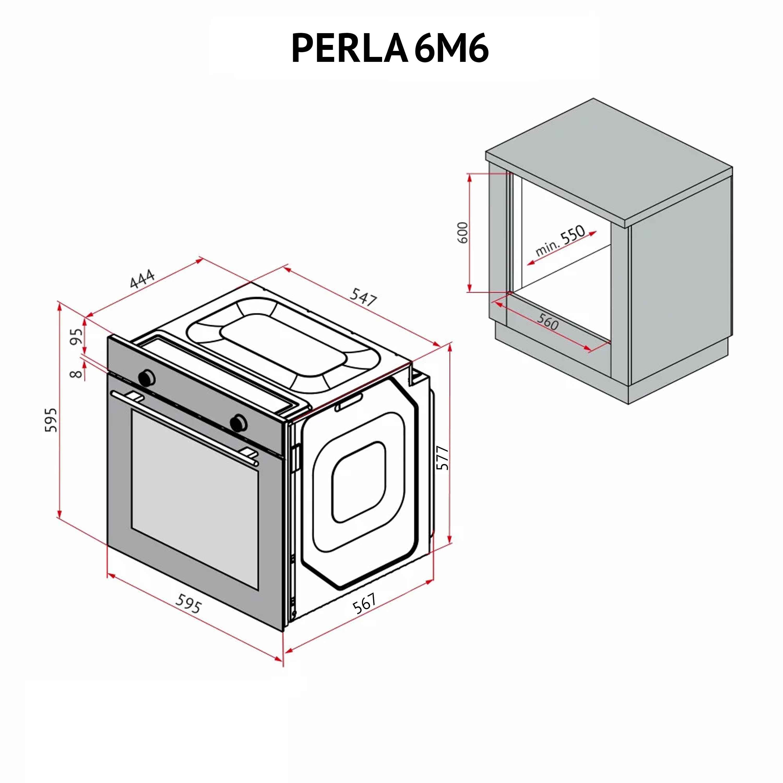 Perfelli 5905563501252 - зображення 15 Духовой шкаф электрический Perfelli PERLA 6M6 BIANCO - зображення 15