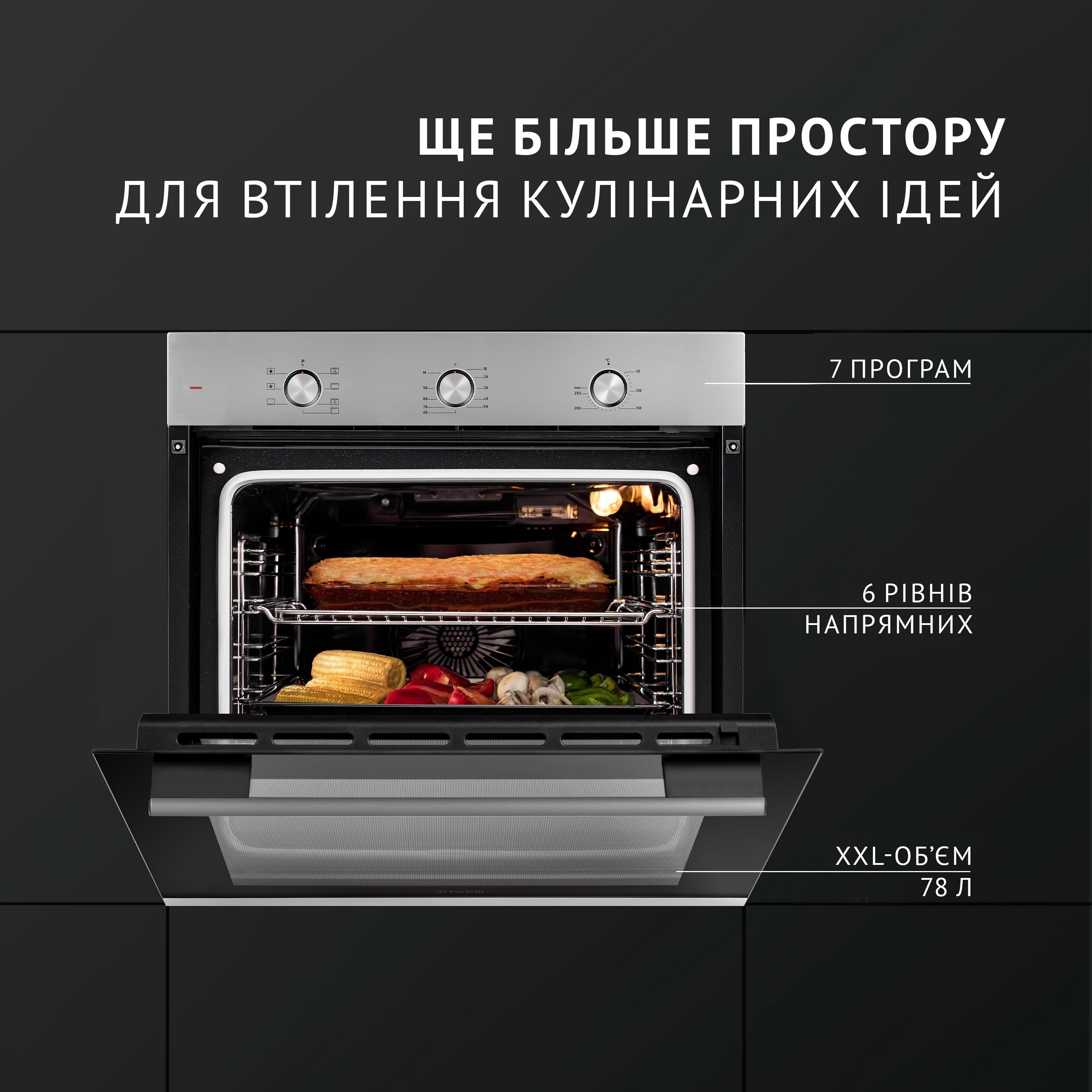 Духовой шкаф электрический Perfelli PERLA 6M7 INOX - зображення 2