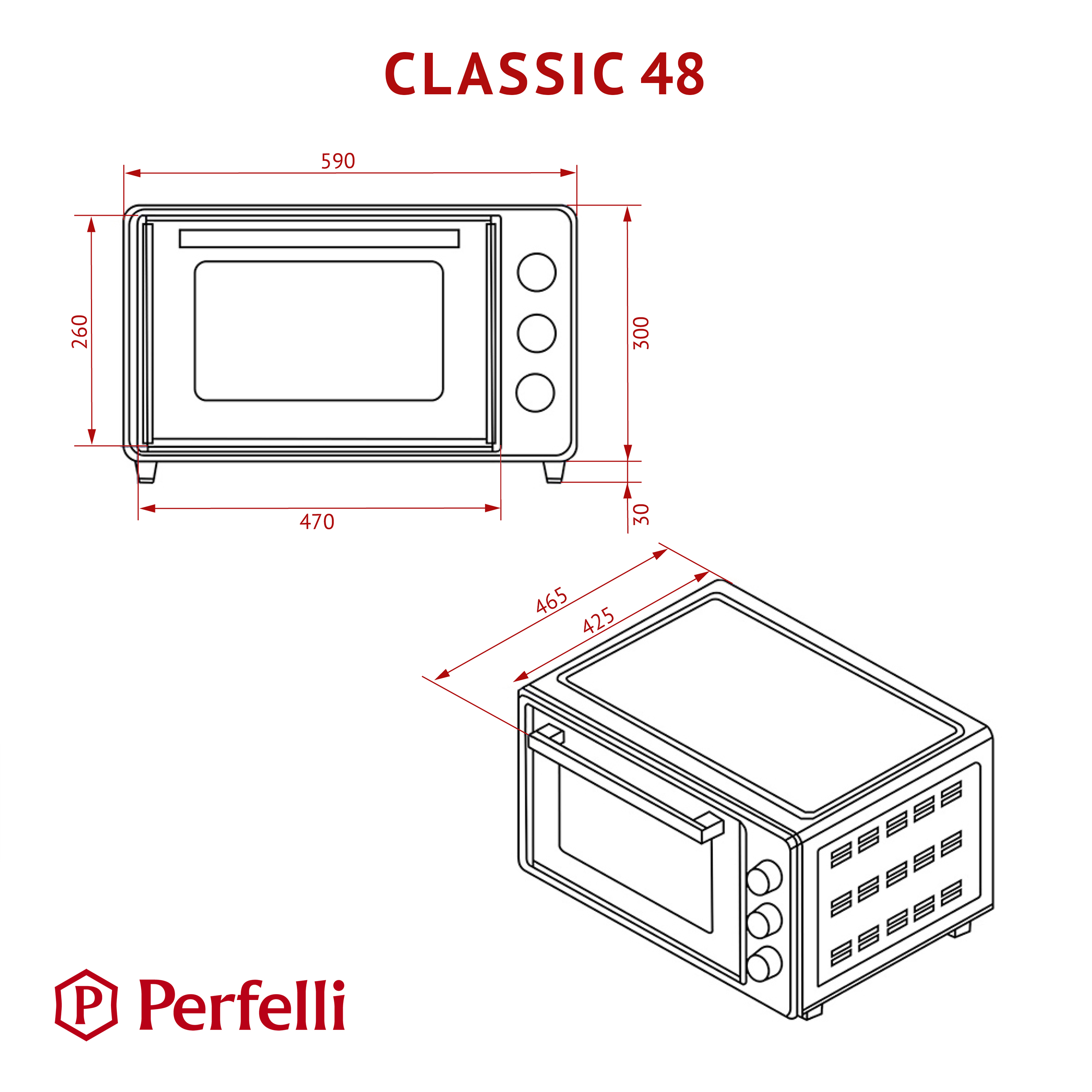 Електрична піч Perfelli CLASSIC 48 IVORY - зображення 20