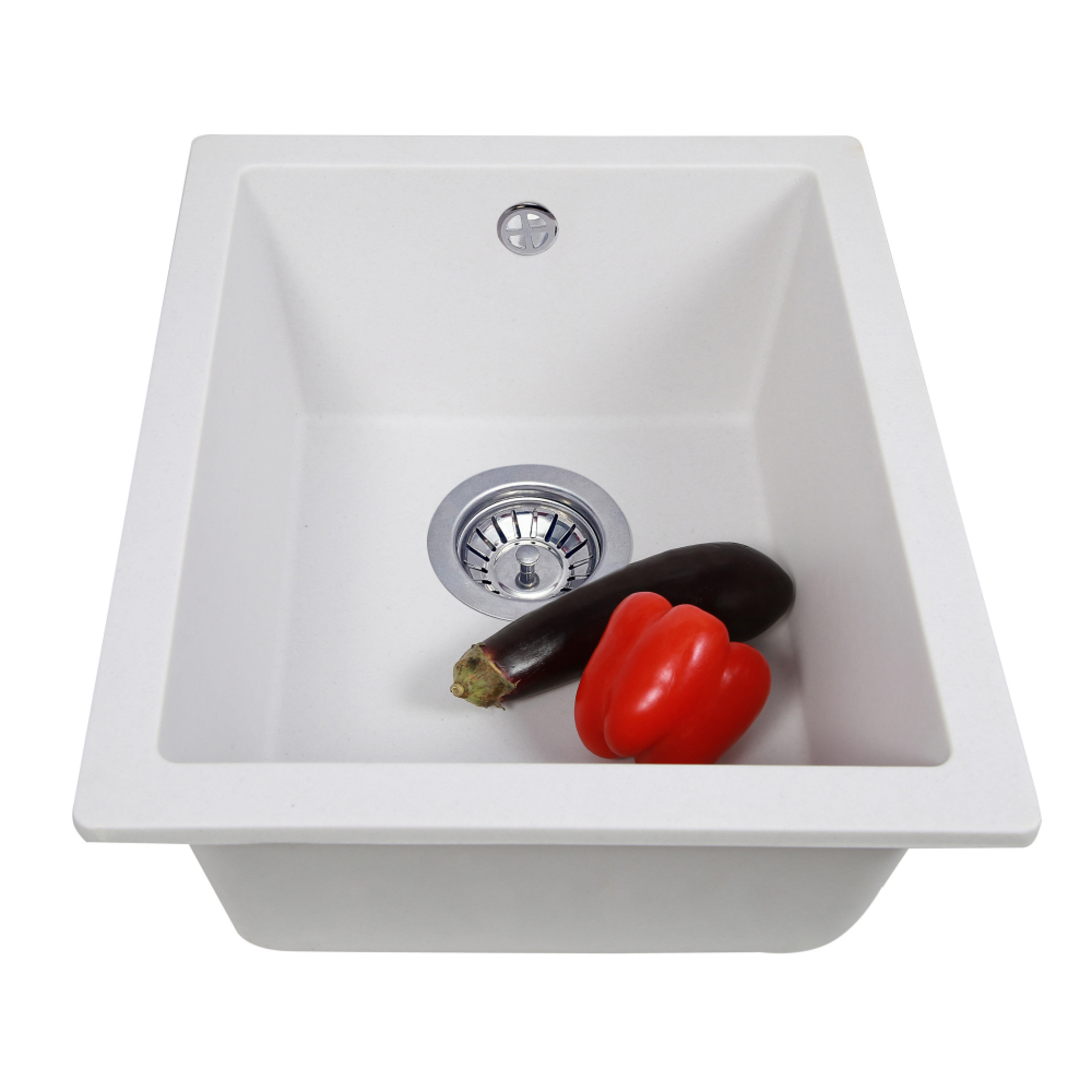 Perfelli 5902767151412 - зображення 3 Мийка кухонна гранітна Perfelli ESTO PGE 10-38 WHITE - зображення 3