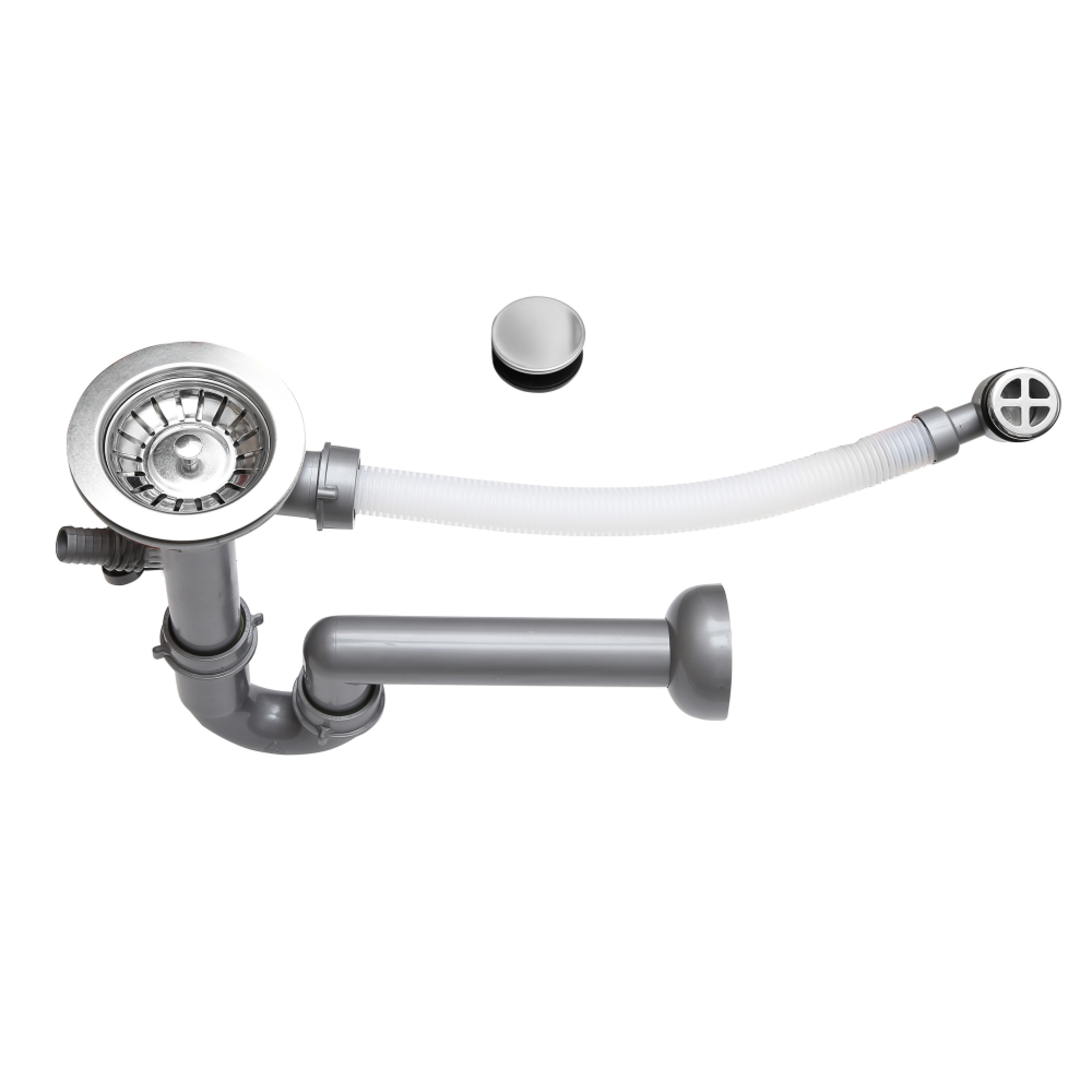 Perfelli 5902767151412 - зображення 4 Мийка кухонна гранітна Perfelli ESTO PGE 10-38 WHITE - зображення 4
