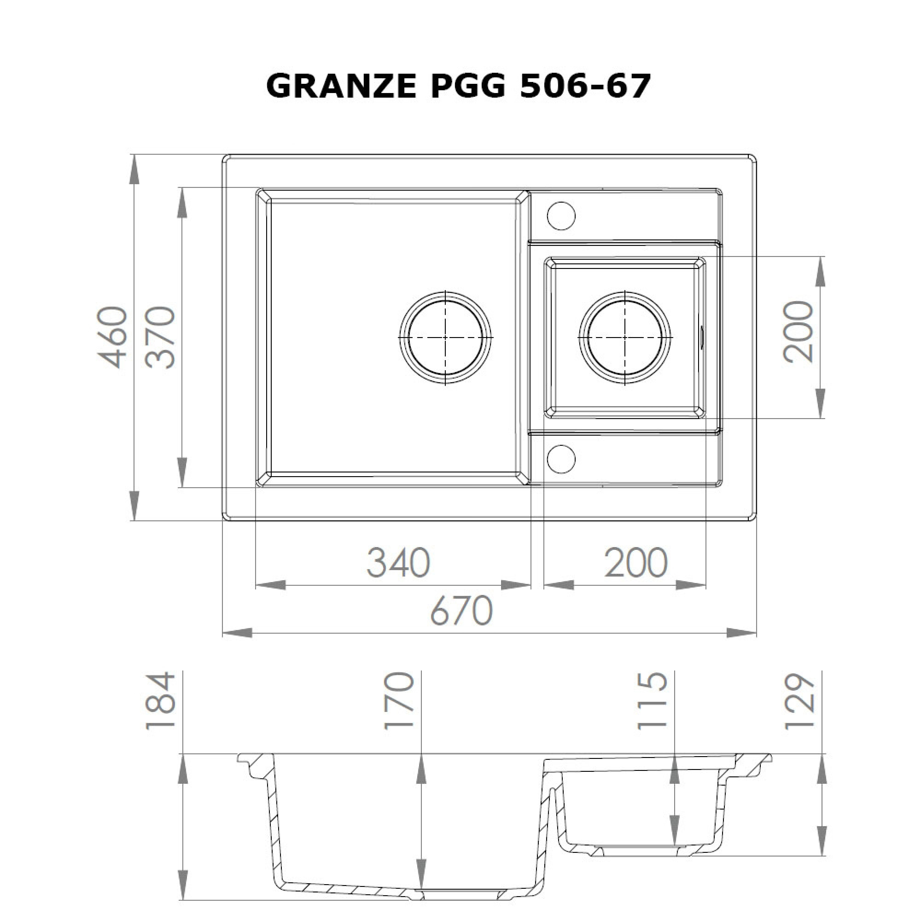 Мийка кухонна гранітна Perfelli GRANZE PGG 506-67 LIGHT BEIGE - зображення 5