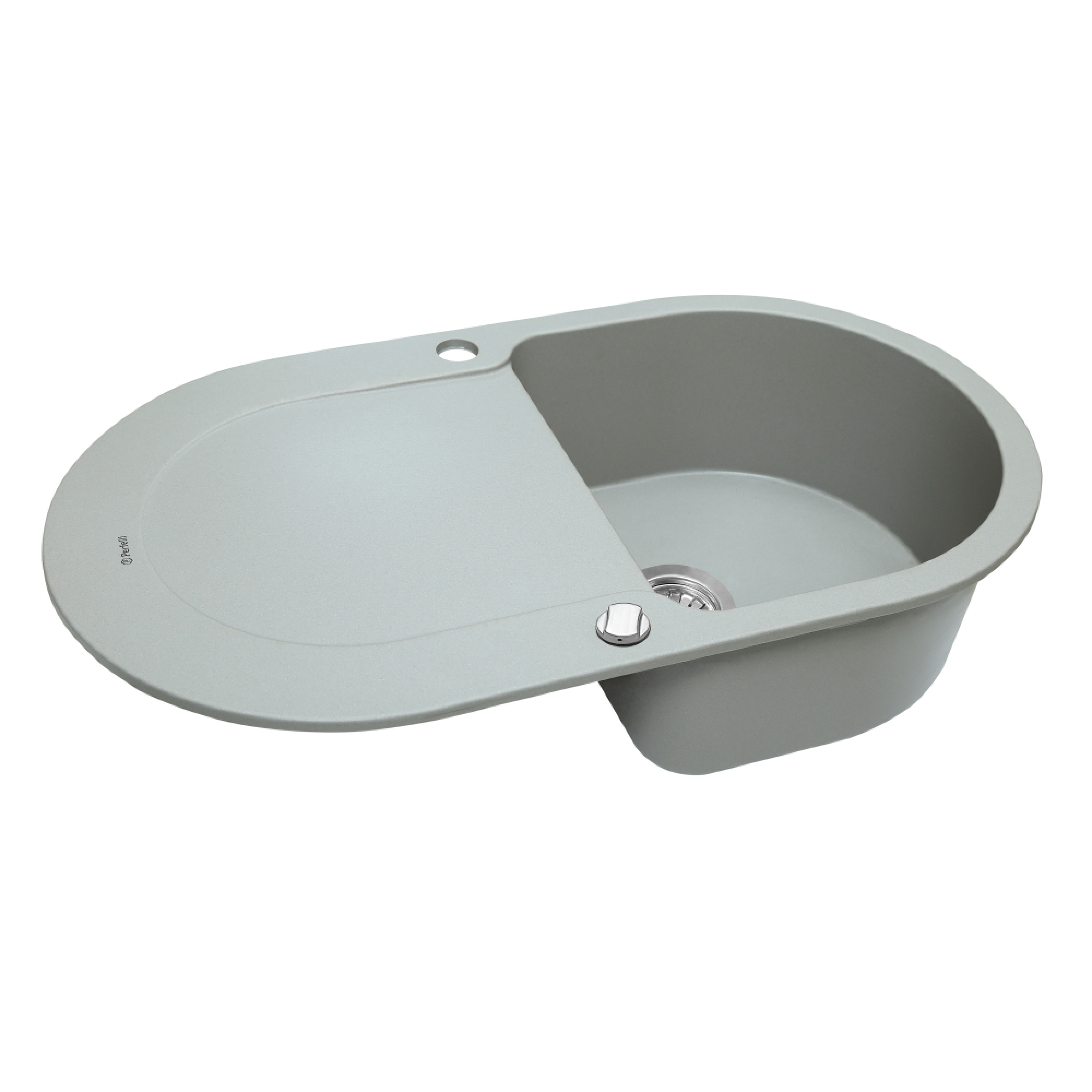 Perfelli 5902767150781 - зображення 2 Мийка кухонна гранітна Perfelli IZETTA OGI 1141-78 GREY METALLIC - зображення 2