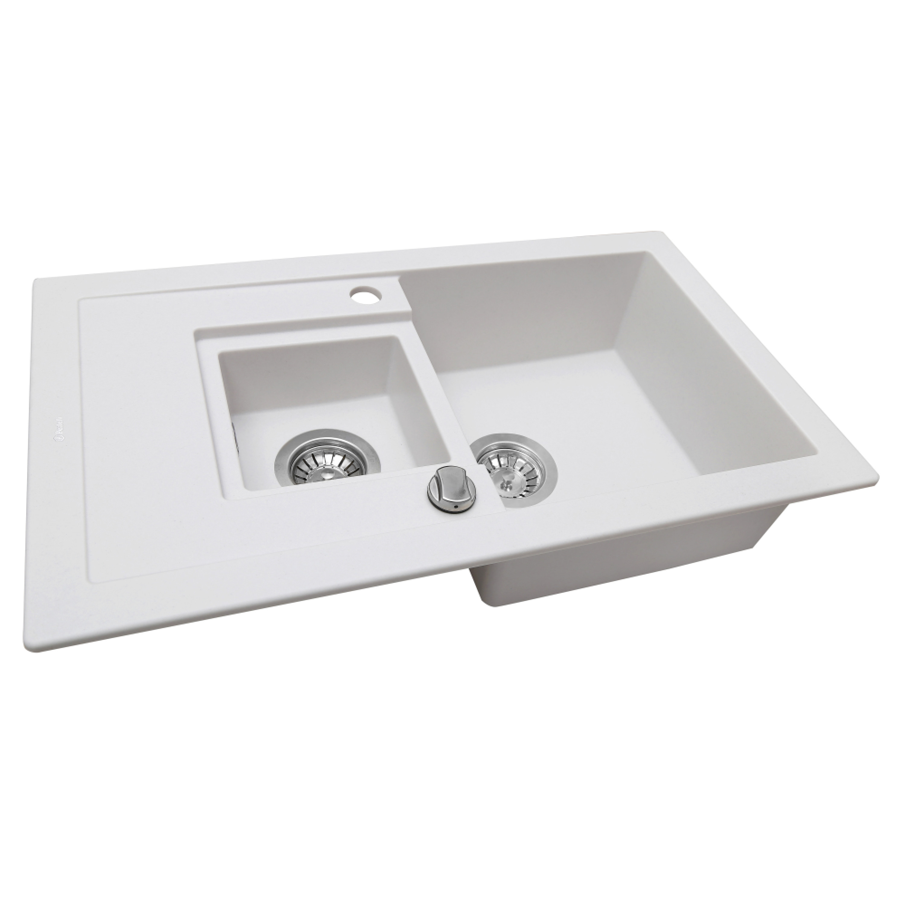 Мийка кухонна гранітна Perfelli PIERRA PGP 536-78 WHITE - зображення 2