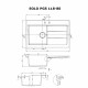Мойка гранитная кухонная Perfelli SOLO PGS 118-80 BLACK - зображення 5