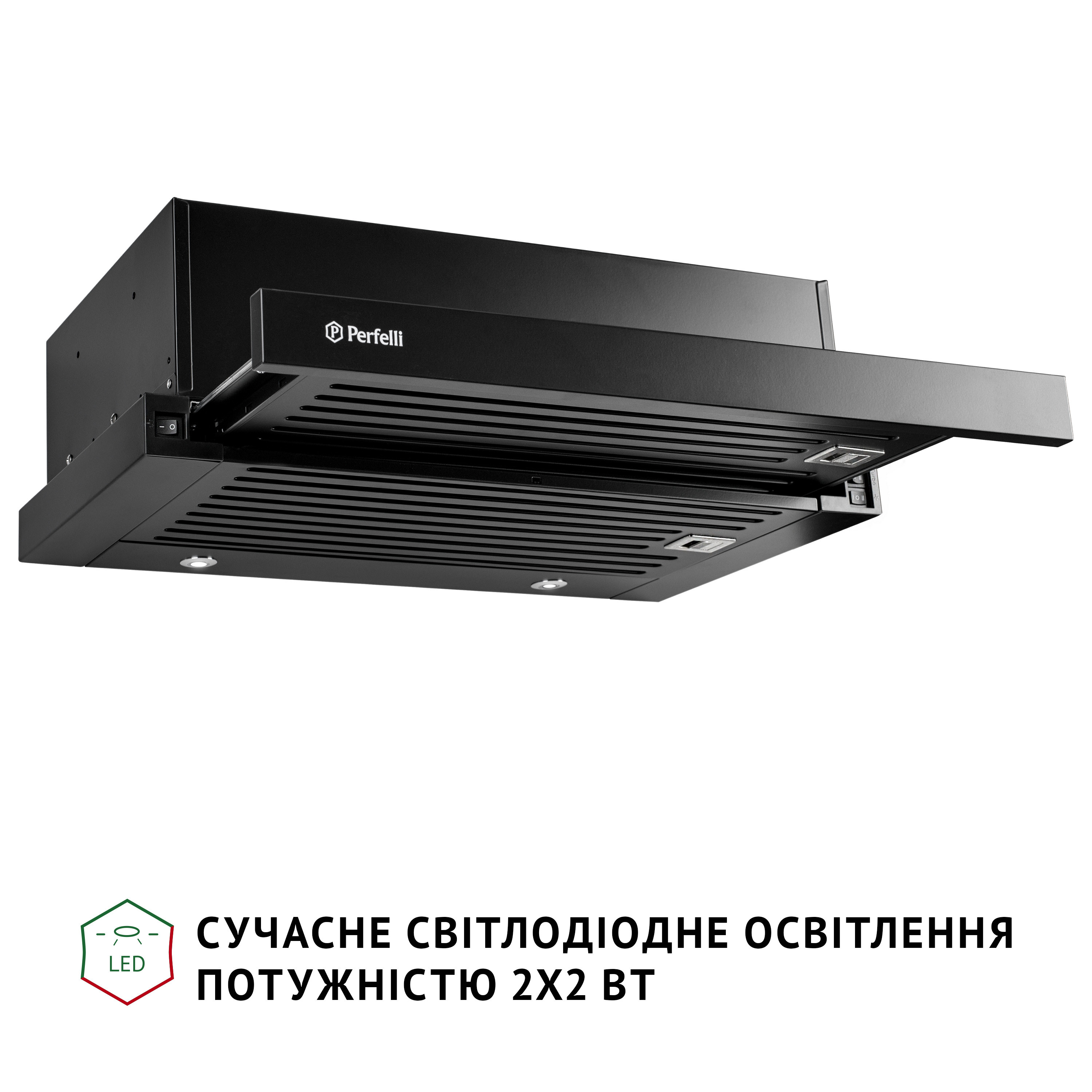 Вытяжка телескопическая PERFELLI ISEO 6IMF NERO - зображення 4