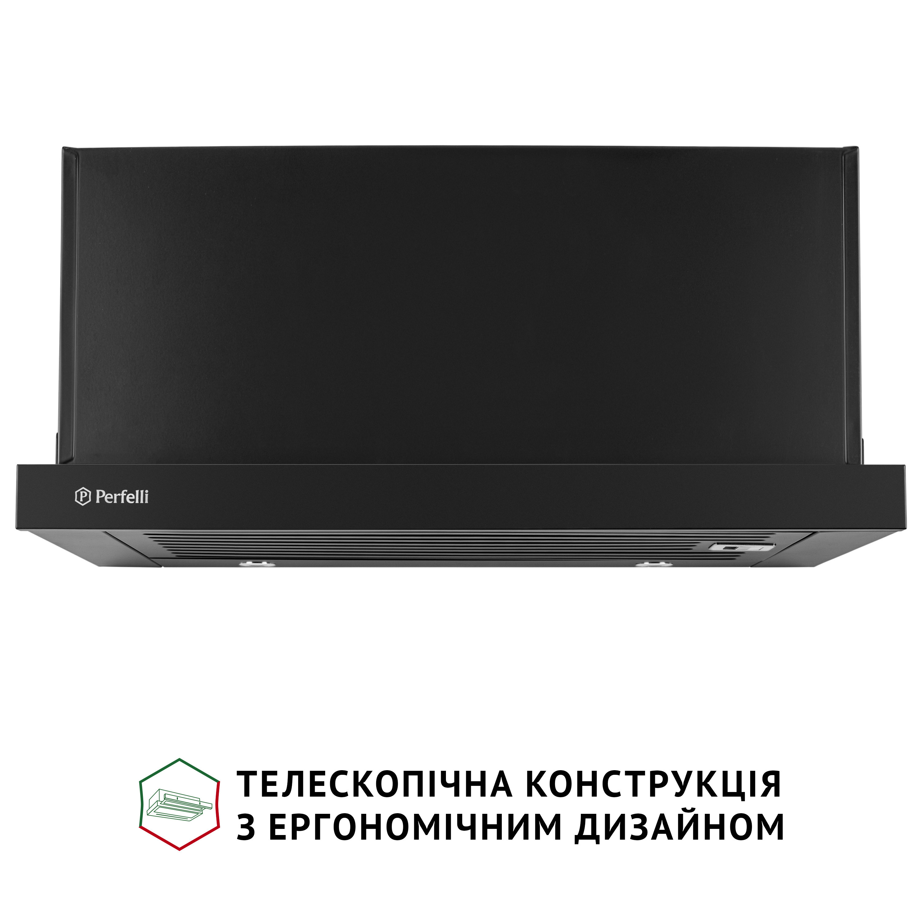 Perfelli 5905563501009 - зображення 2 Вытяжка телескопическая PERFELLI ISEO 6PMF NERO - зображення 2