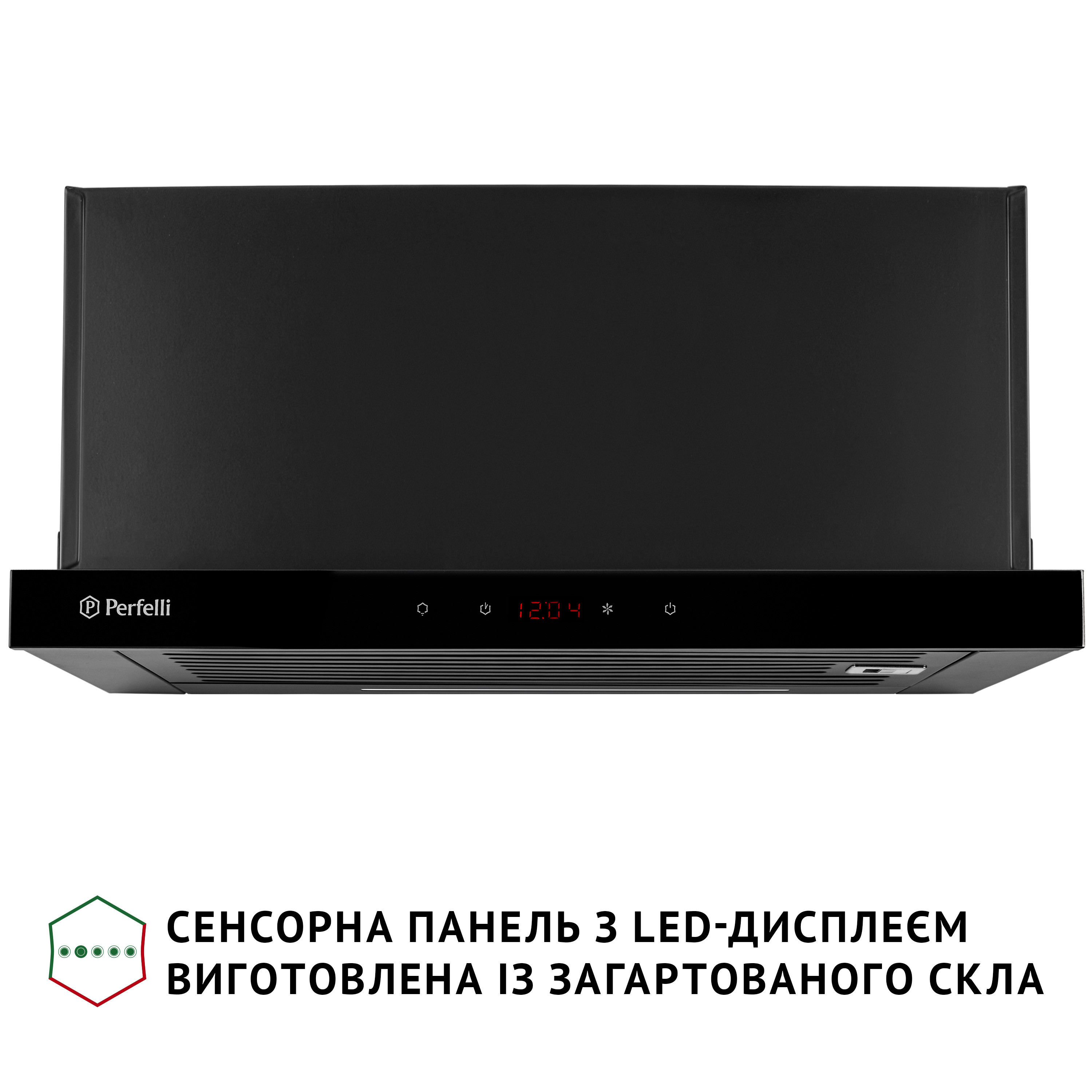 Витяжка телескопічна PERFELLI ISEO 6PSF NERO - зображення 2