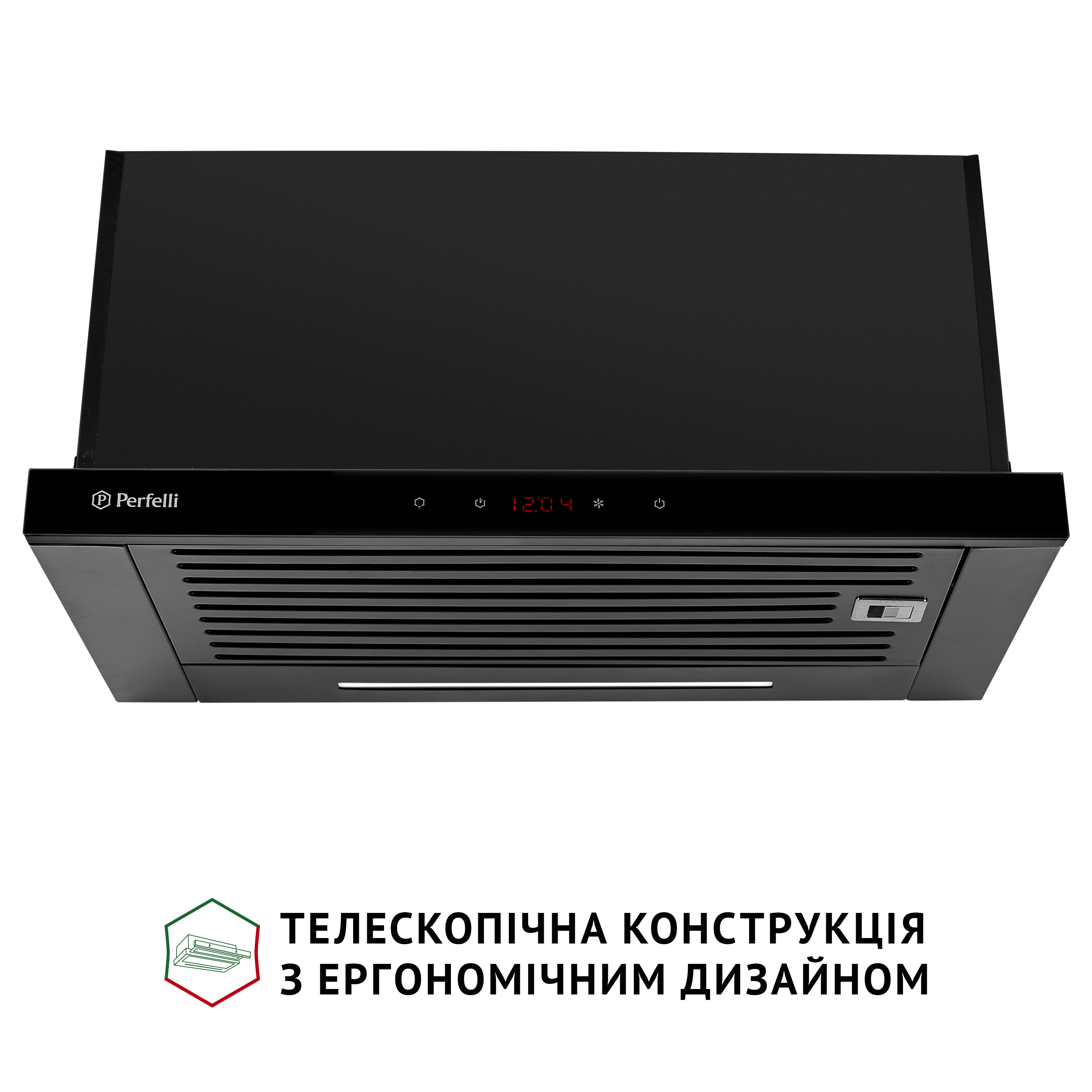 Витяжка телескопічна PERFELLI ISEO 6PSF NERO - зображення 3