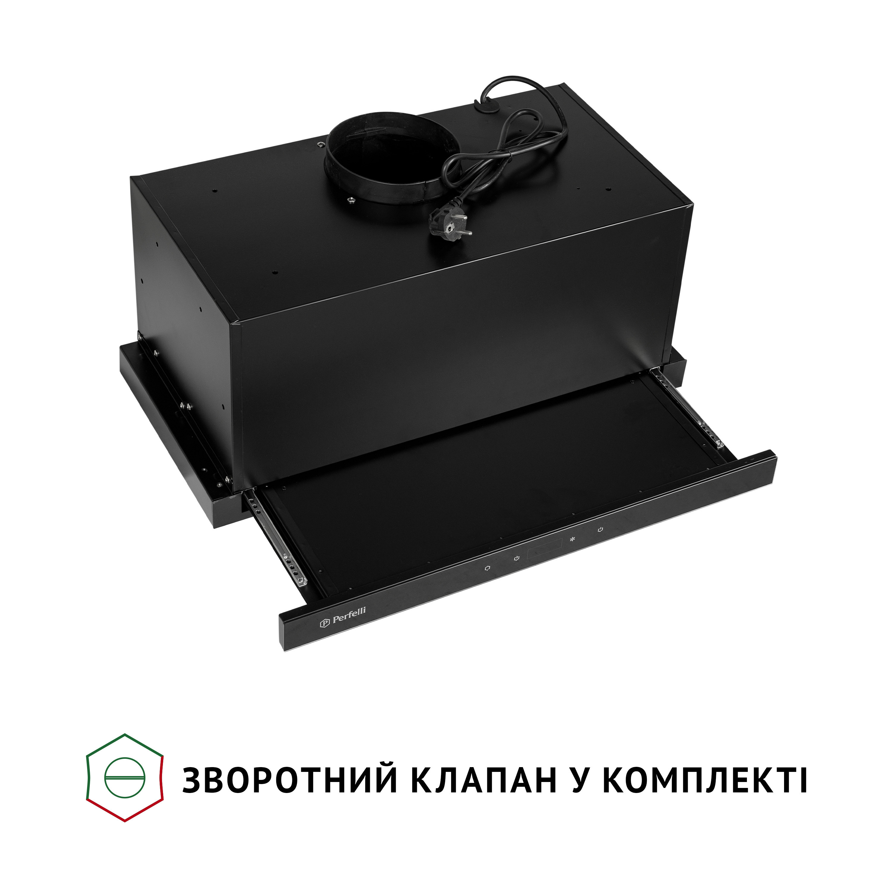 Витяжка телескопічна PERFELLI ISEO 6PSF NERO - зображення 9
