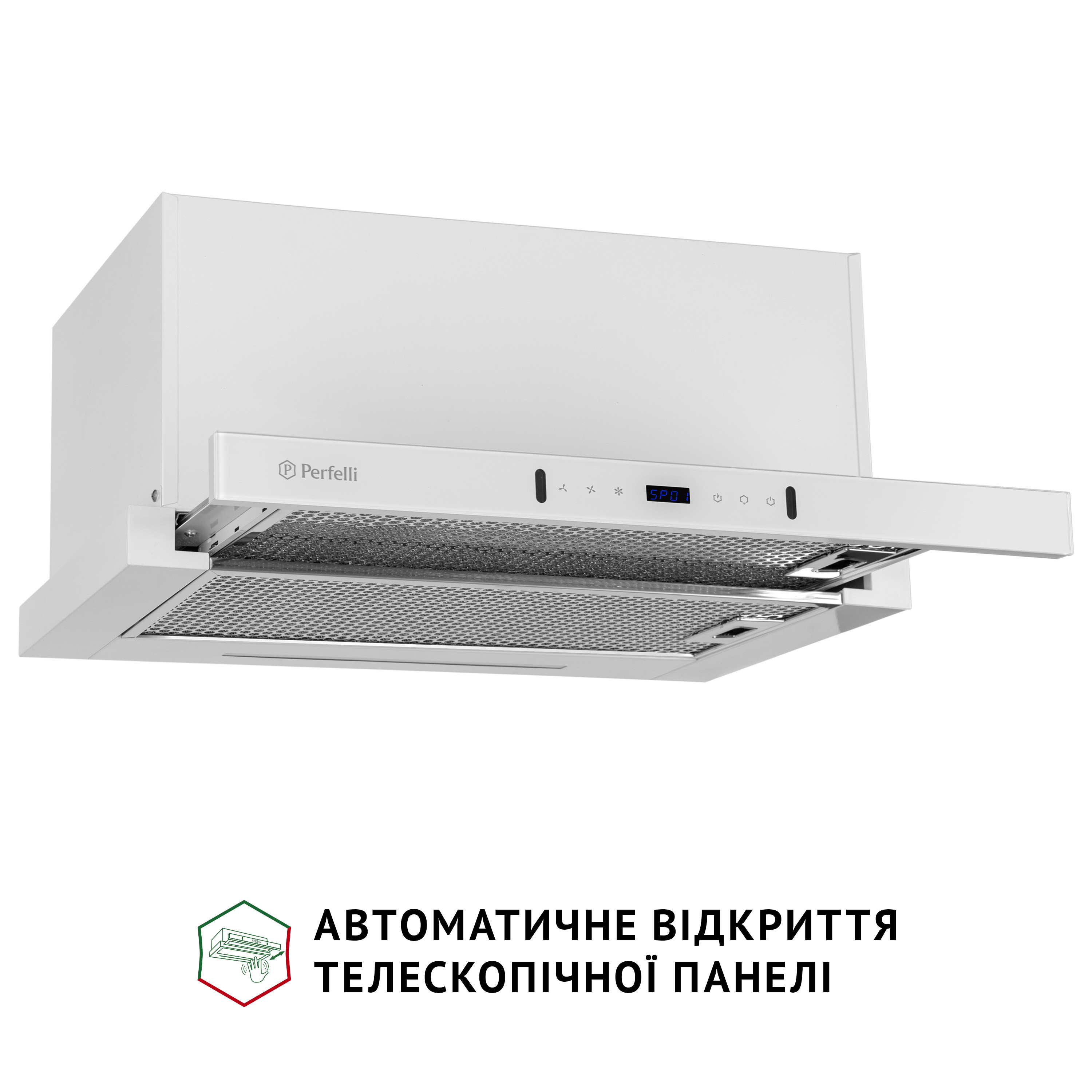 Perfelli 5905563501054 - зображення 2 Витяжка телескопічна PERFELLI ISEO 6PWX BIANCO - зображення 2