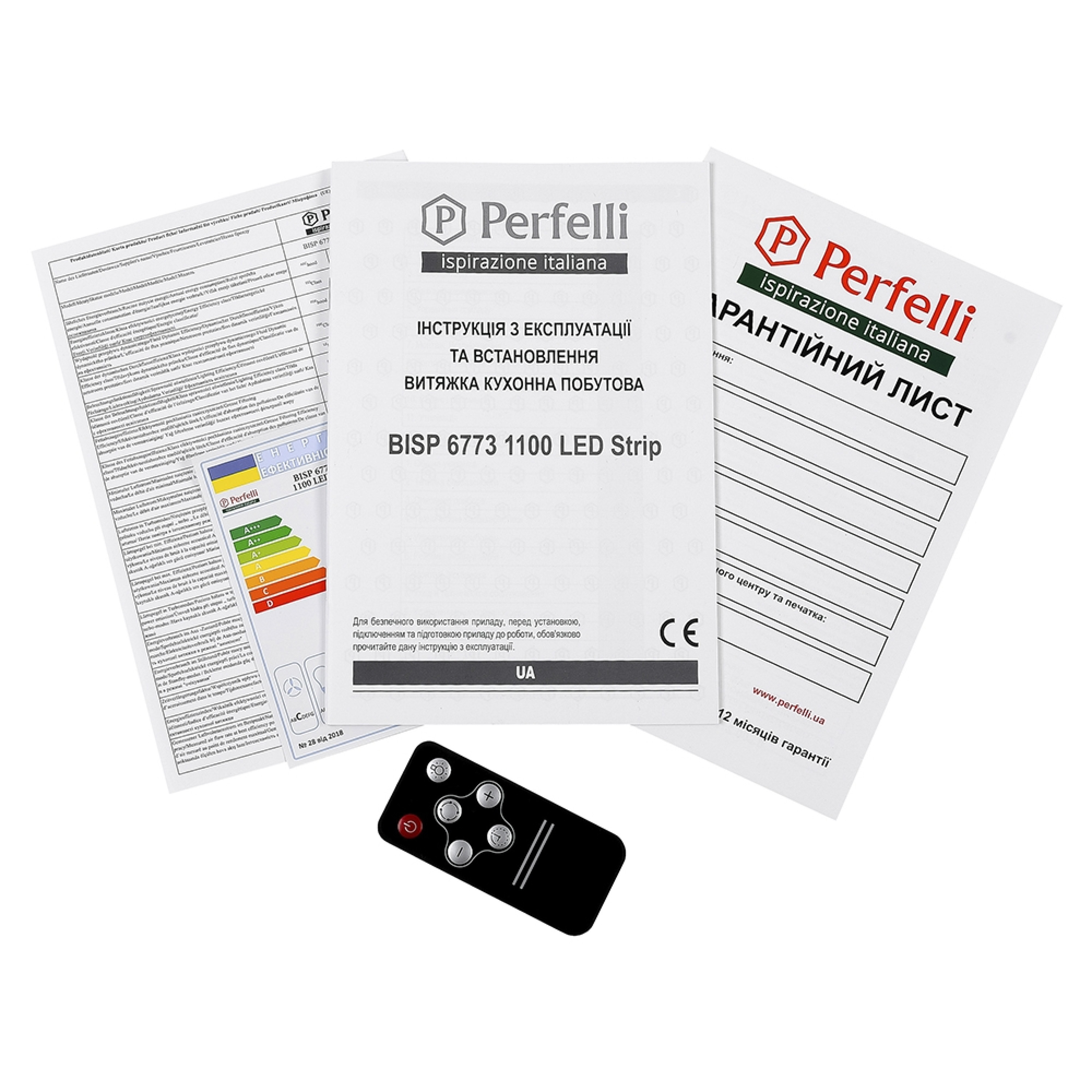 Витяжка повновбудована Perfelli BISP 6773 BL 1100 LED Strip - зображення 11