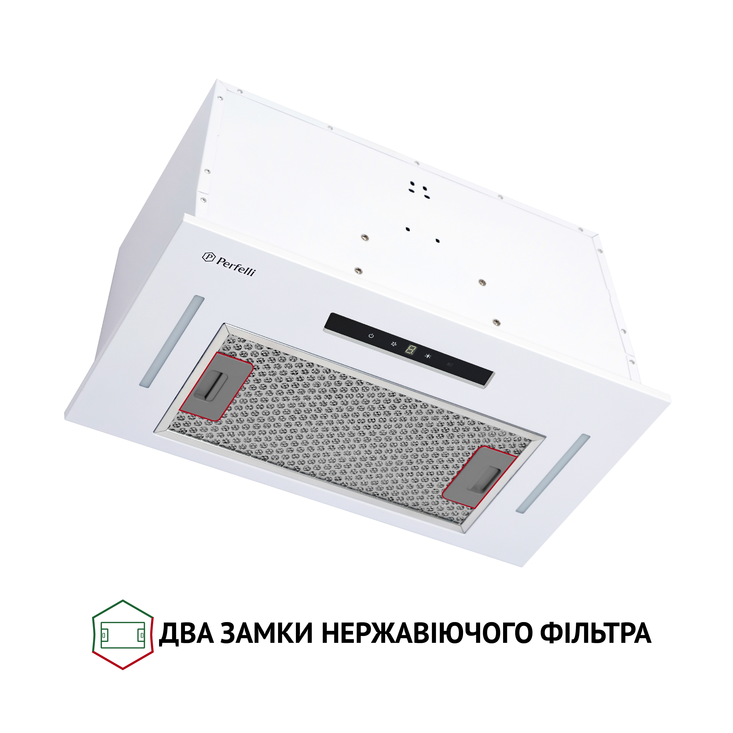 Perfelli 5902767157322 - зображення 3 Витяжка повновбудована Perfelli BIS 5653 WH 1000 LED - зображення 3