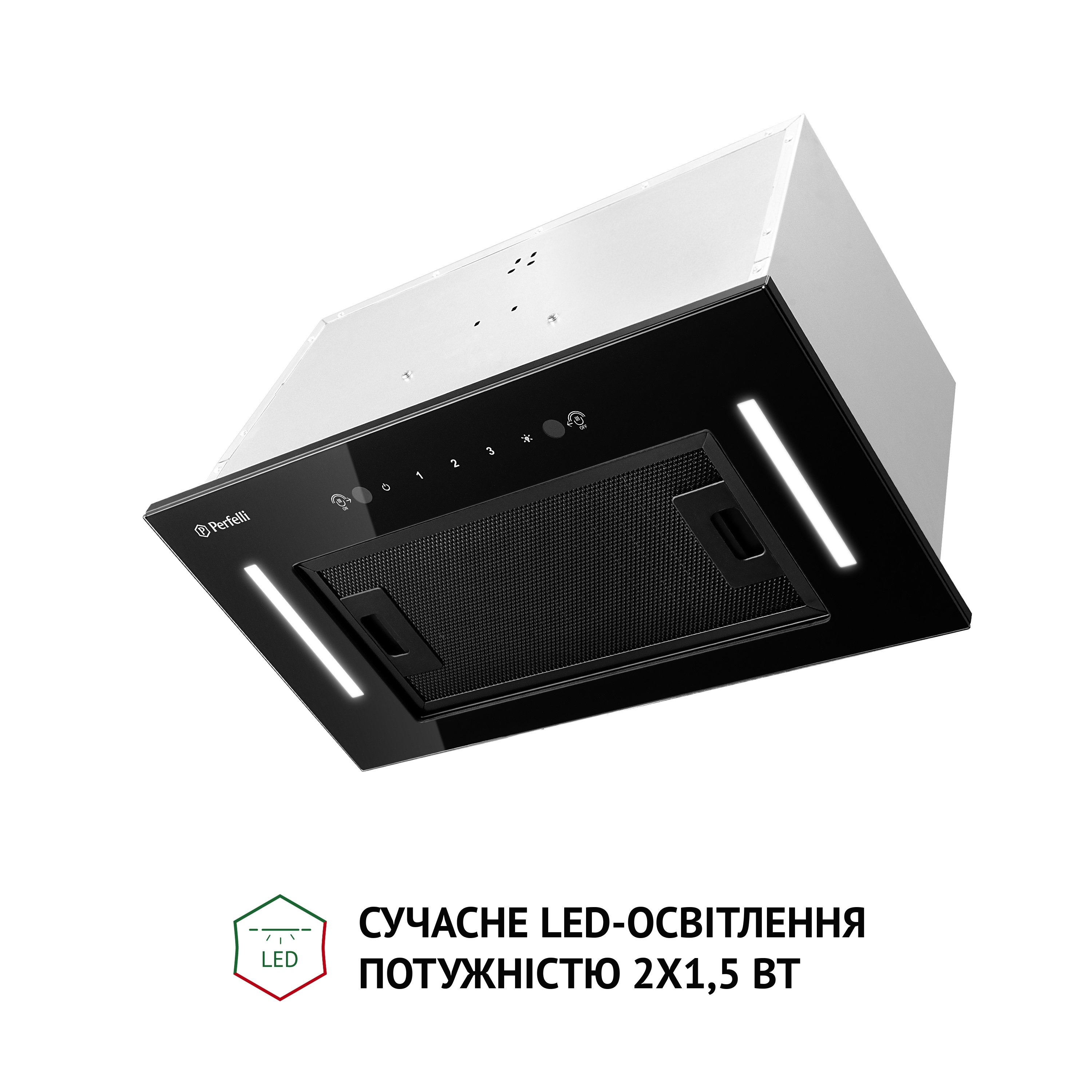 Вытяжка полновстраиваемая Perfelli BIS 58844 BL 1200 LED - зображення 4