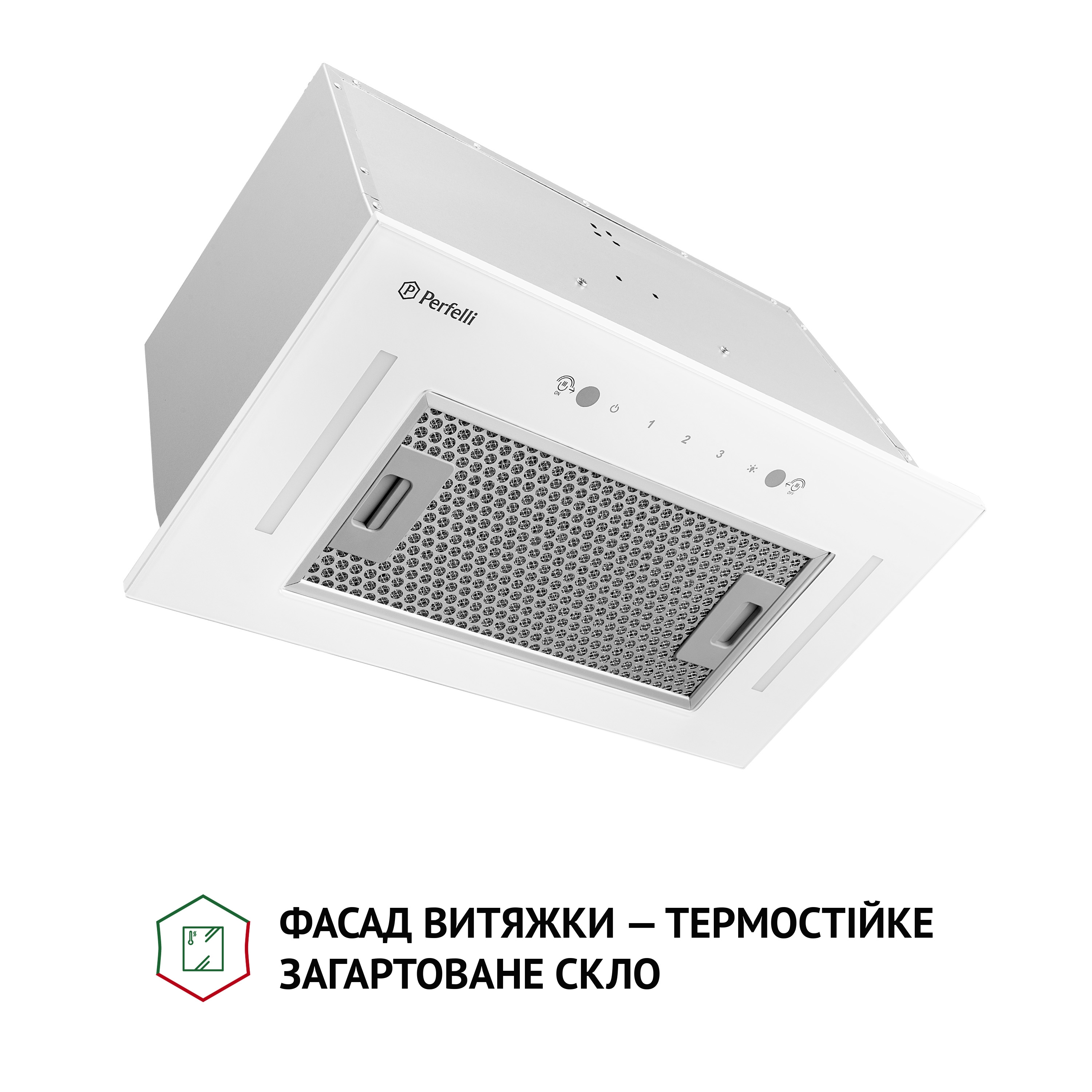 Витяжка повновбудована Perfelli BIS 58844 WH 1200 LED - зображення 2