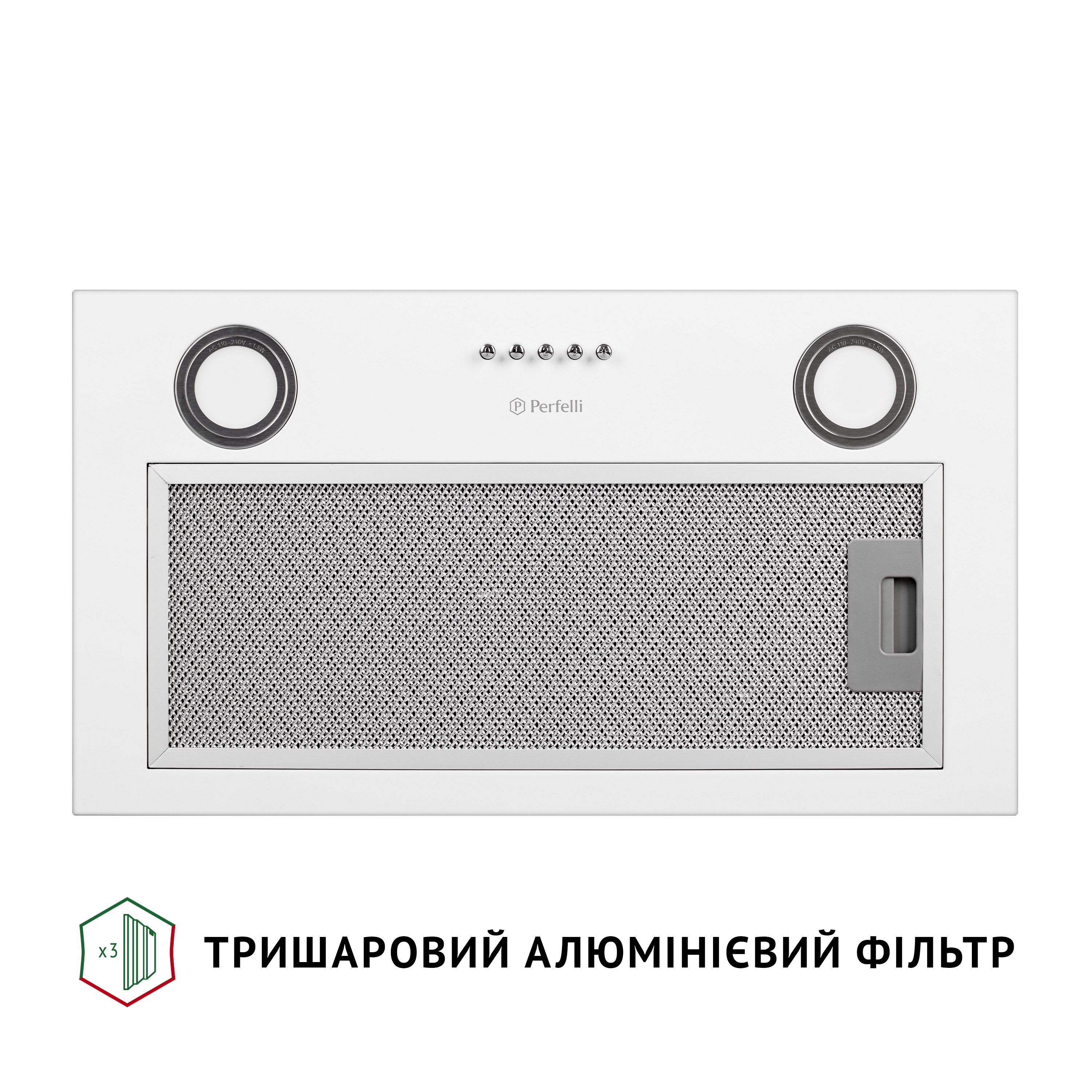 Perfelli 5905563500026 - зображення 6 Витяжка повновбудована Perfelli BI 5022 WH LED - зображення 6