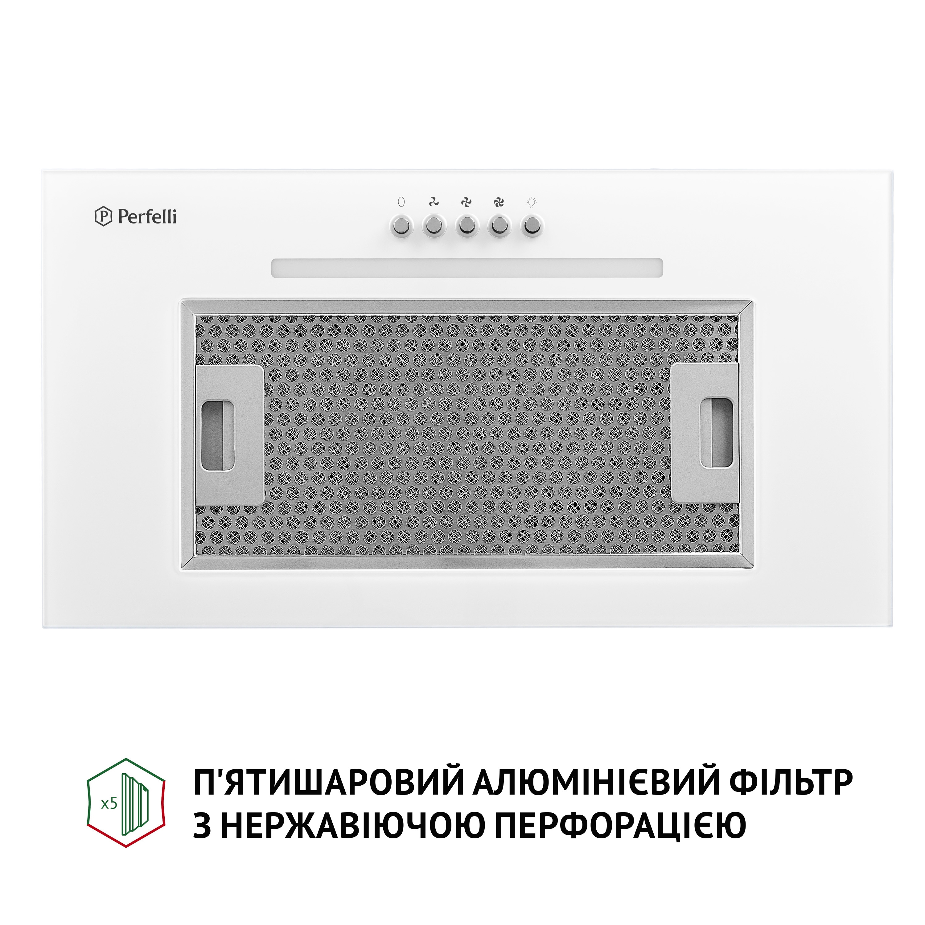 Витяжка повновбудована Perfelli BI 5256 WH 700 LED - зображення 5