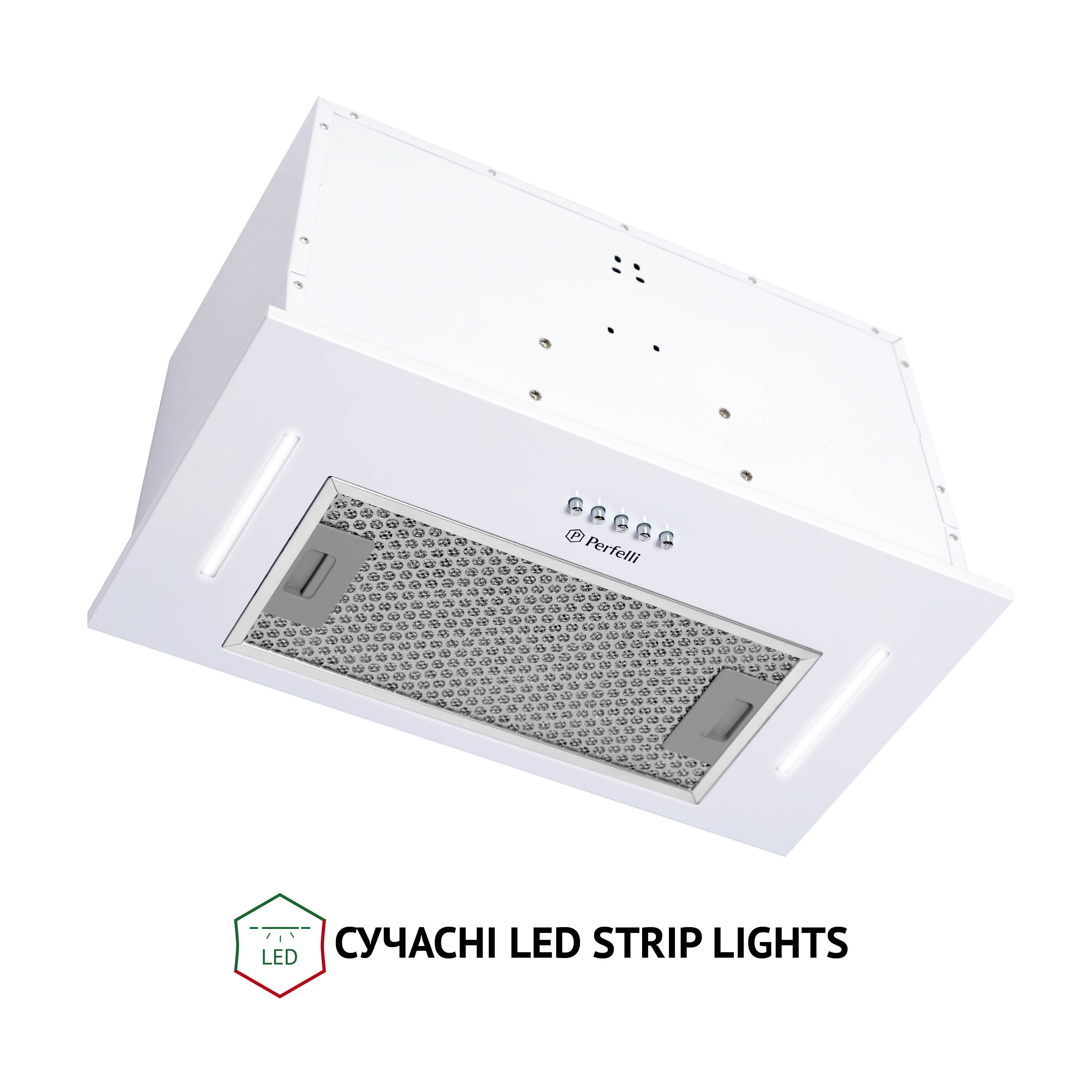 Витяжка повновбудована Perfelli BI 5453 WH 850 LED Strip - зображення 4