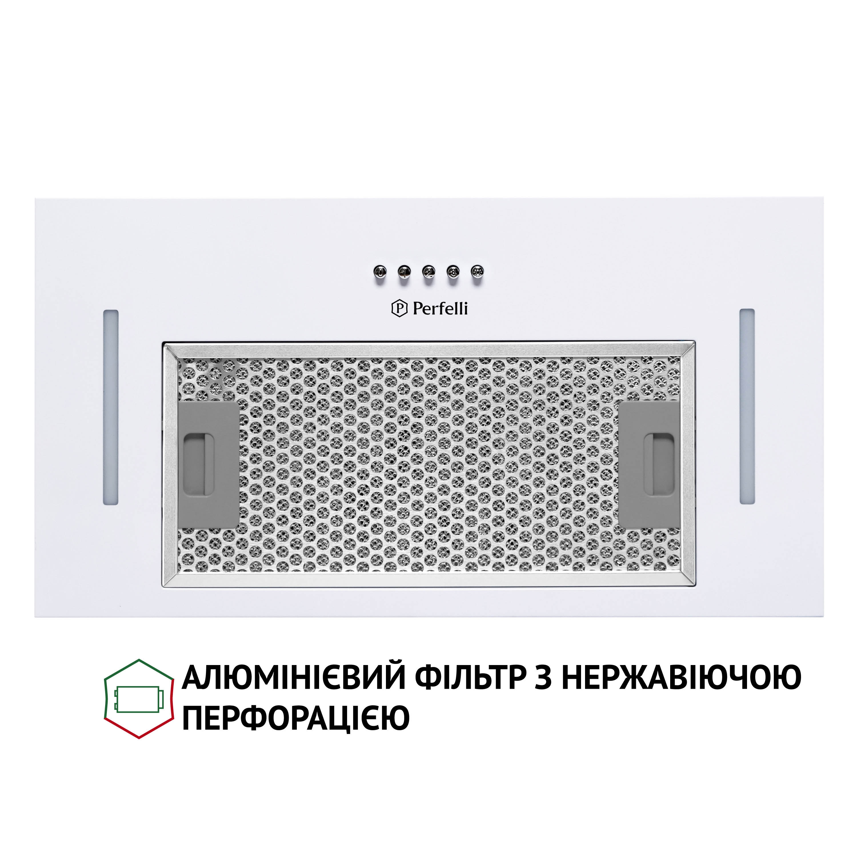 Perfelli 5902767157292 - зображення 2 Витяжка повновбудована Perfelli BI 5653 WH 1000 LED - зображення 2