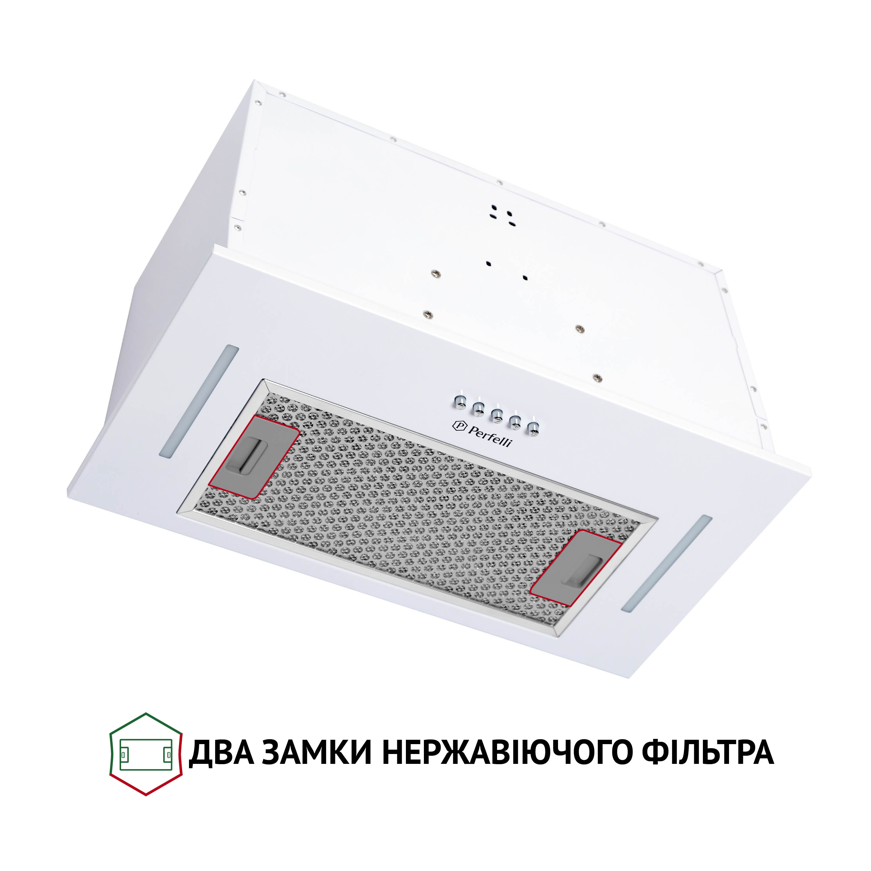 Perfelli 5902767157292 - зображення 3 Витяжка повновбудована Perfelli BI 5653 WH 1000 LED - зображення 3