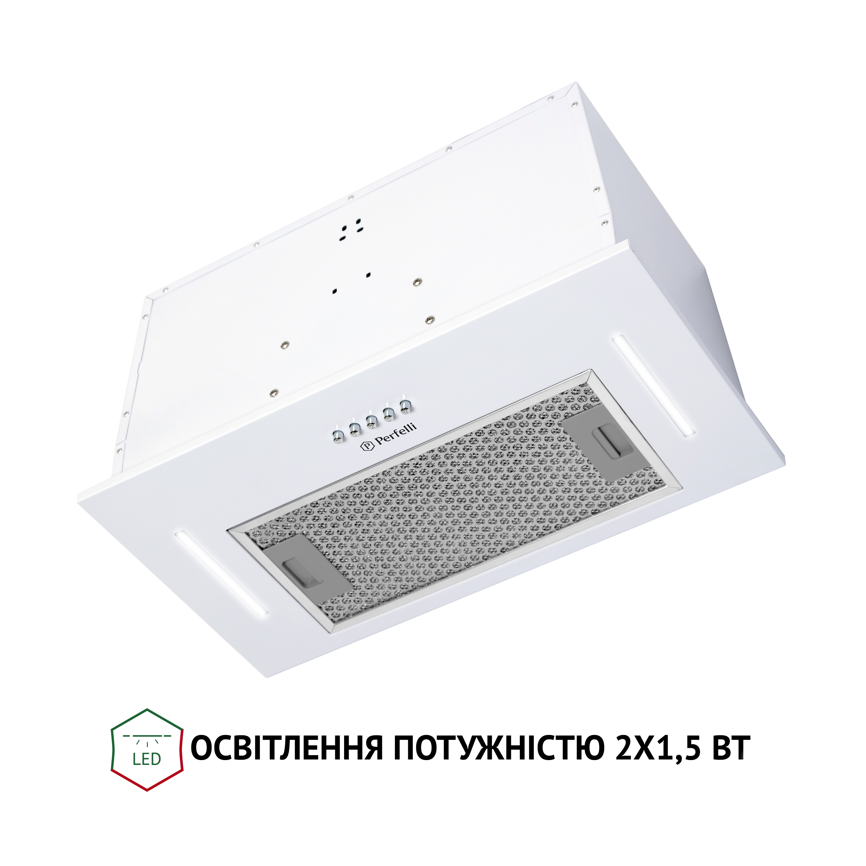 Perfelli 5902767157292 - зображення 6 Витяжка повновбудована Perfelli BI 5653 WH 1000 LED - зображення 6
