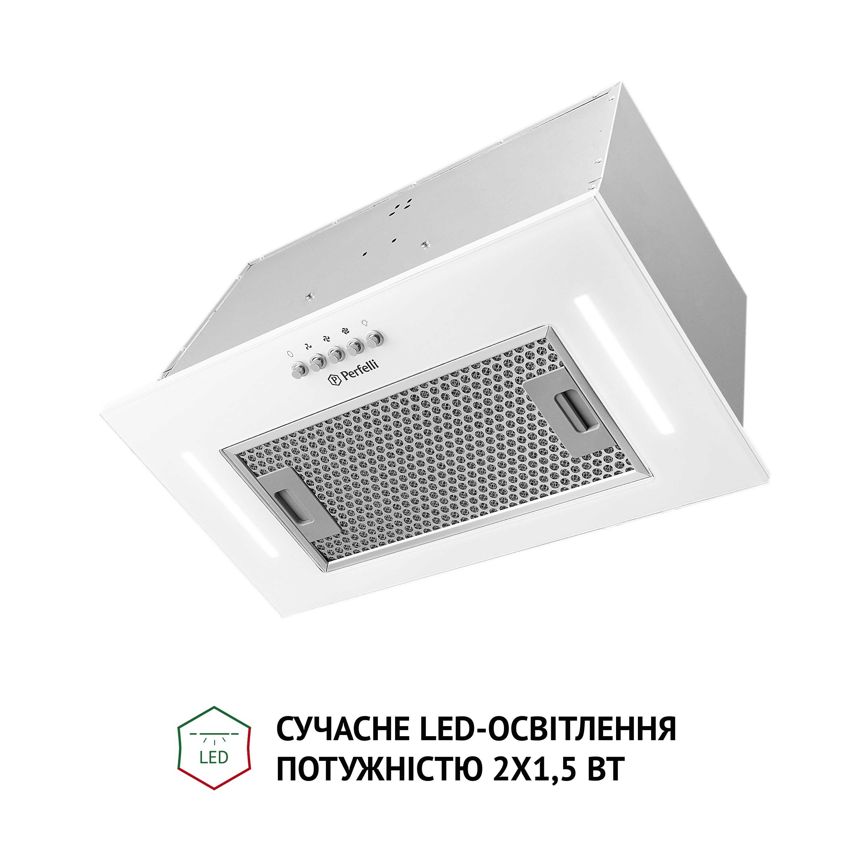 Вытяжка полновстраиваемая Perfelli BI 5684 WH 1000 LED - зображення 3
