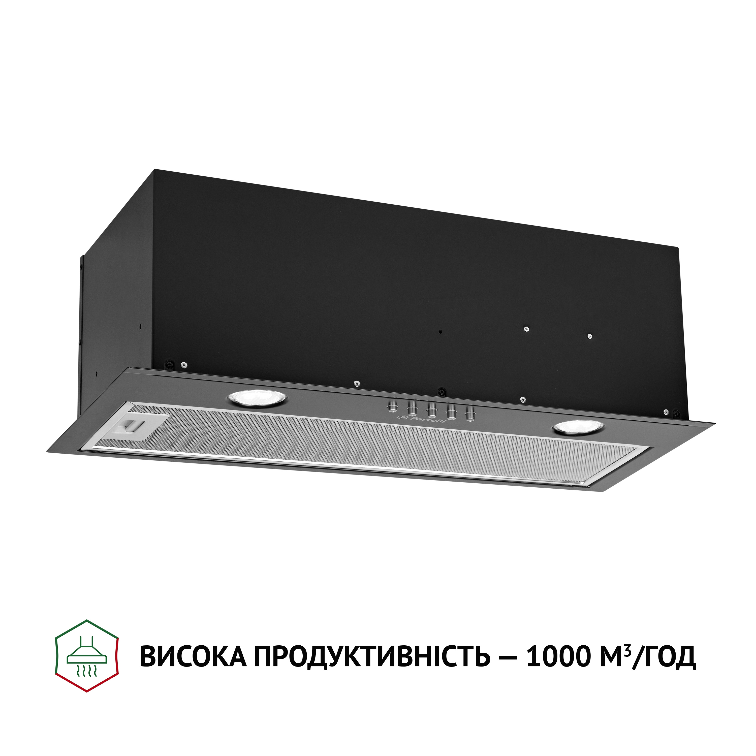 Perfelli 5902767151962 - зображення 3 Витяжка повновбудована Perfelli BI 6512 A 1000 BL LED - зображення 3