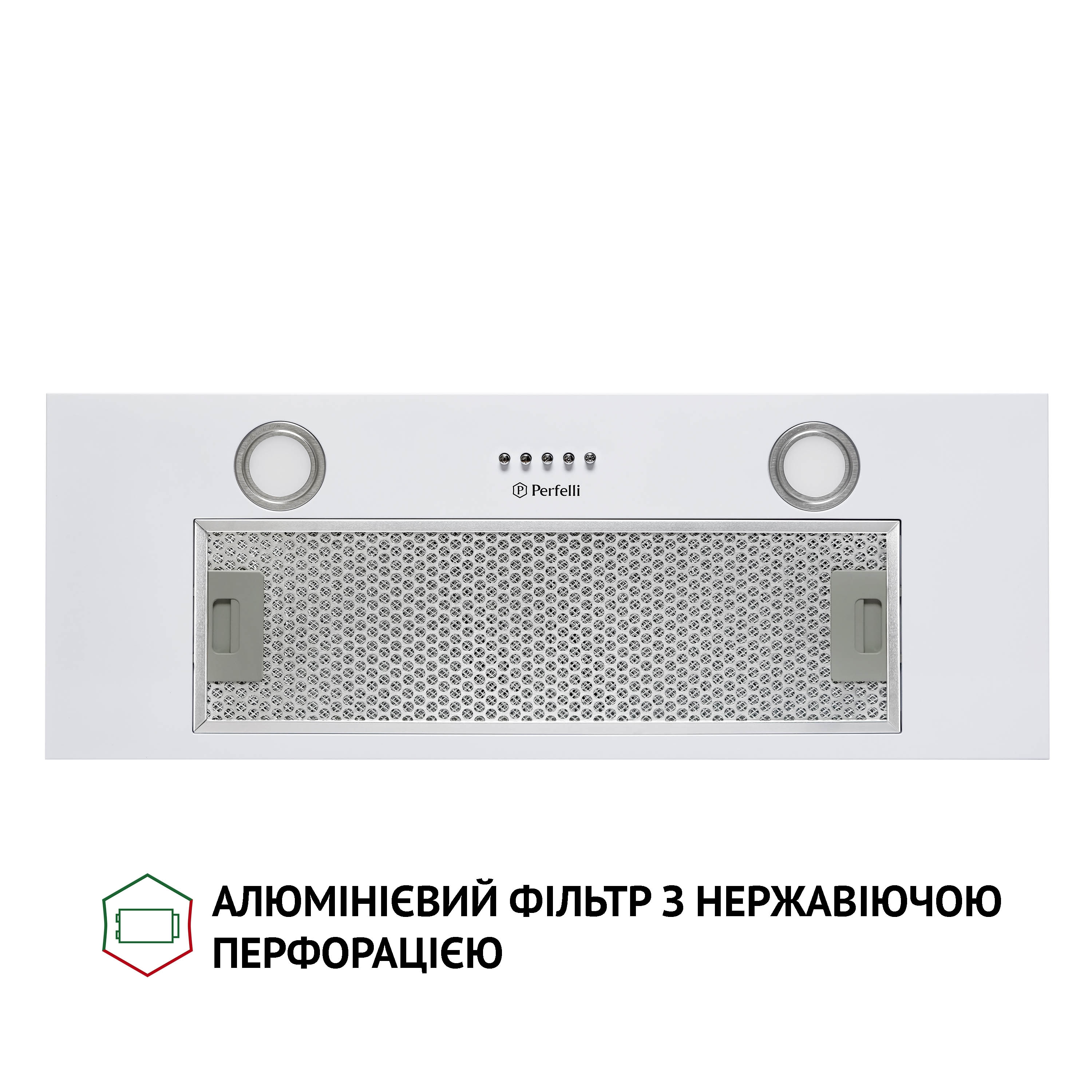 Perfelli 5902767157223 - зображення 2 Витяжка повновбудована Perfelli BI 7652 WH 1000 LED - зображення 2