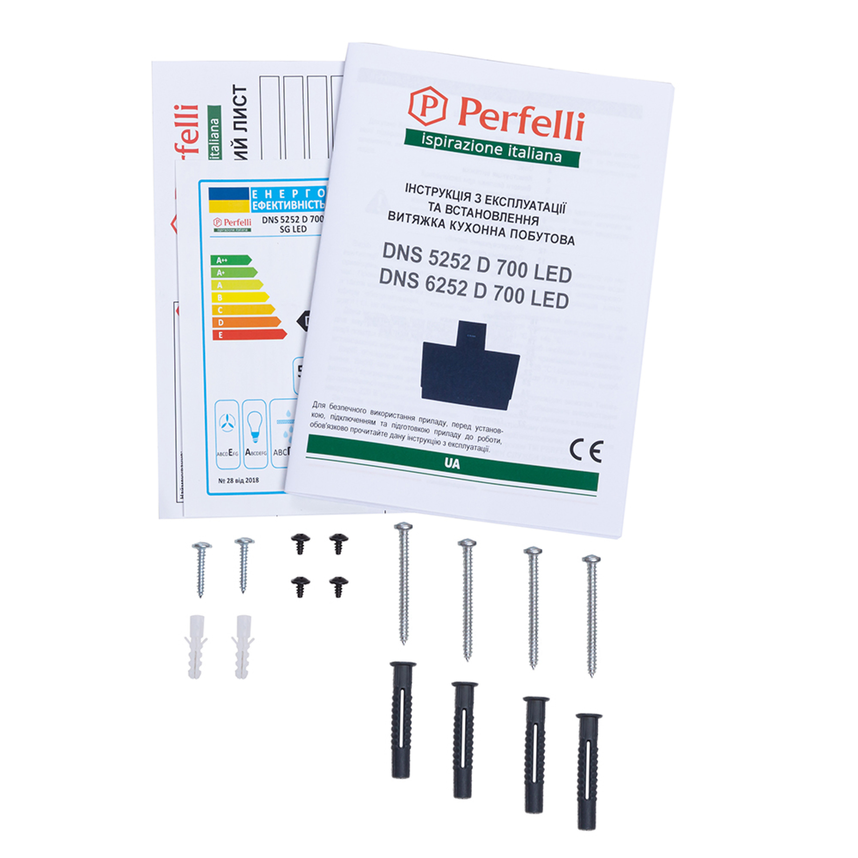 Вытяжка декоративная наклонная Perfelli DNS 5252 D 700 SG LED - зображення 16
