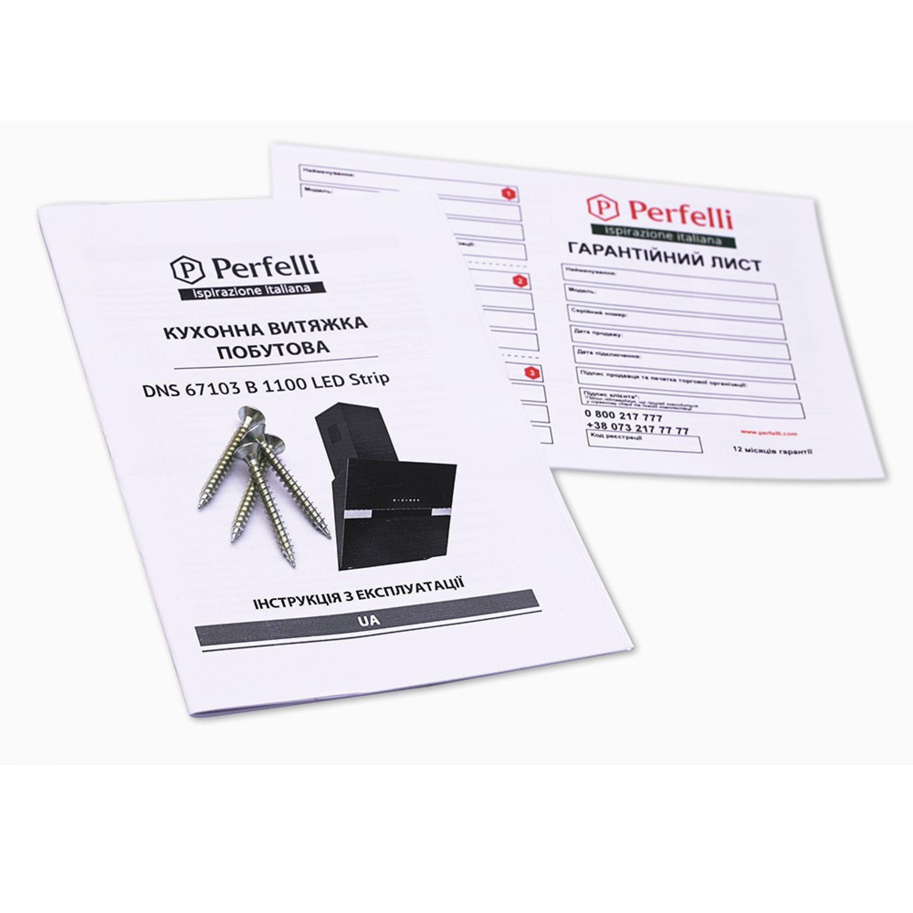Perfelli 5902767154284 - зображення 7 Вытяжка декоративная наклонная Perfelli DNS 67103 B 1100 BL LED Strip - зображення 7