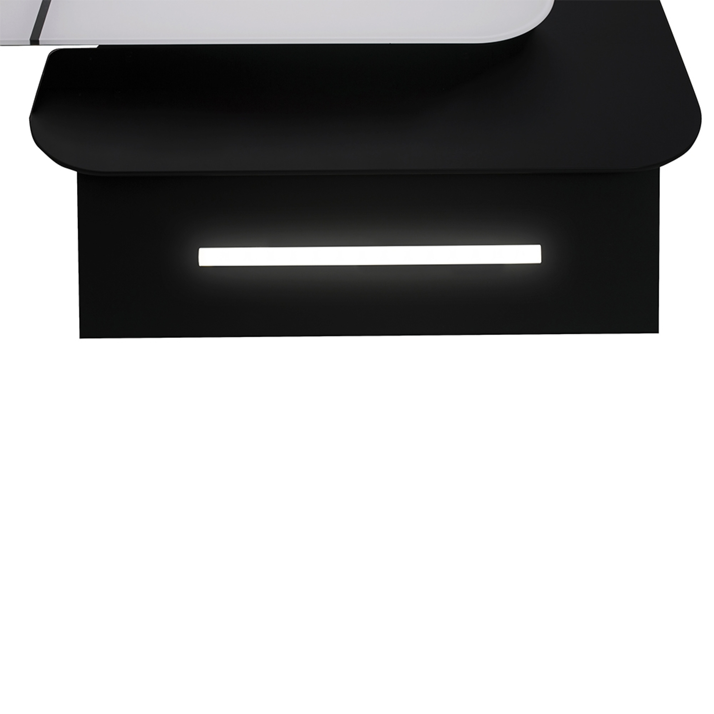 Витяжка декоративна похила Perfelli DNS 6753 B 1100 WH/BL LED Strip - зображення 5
