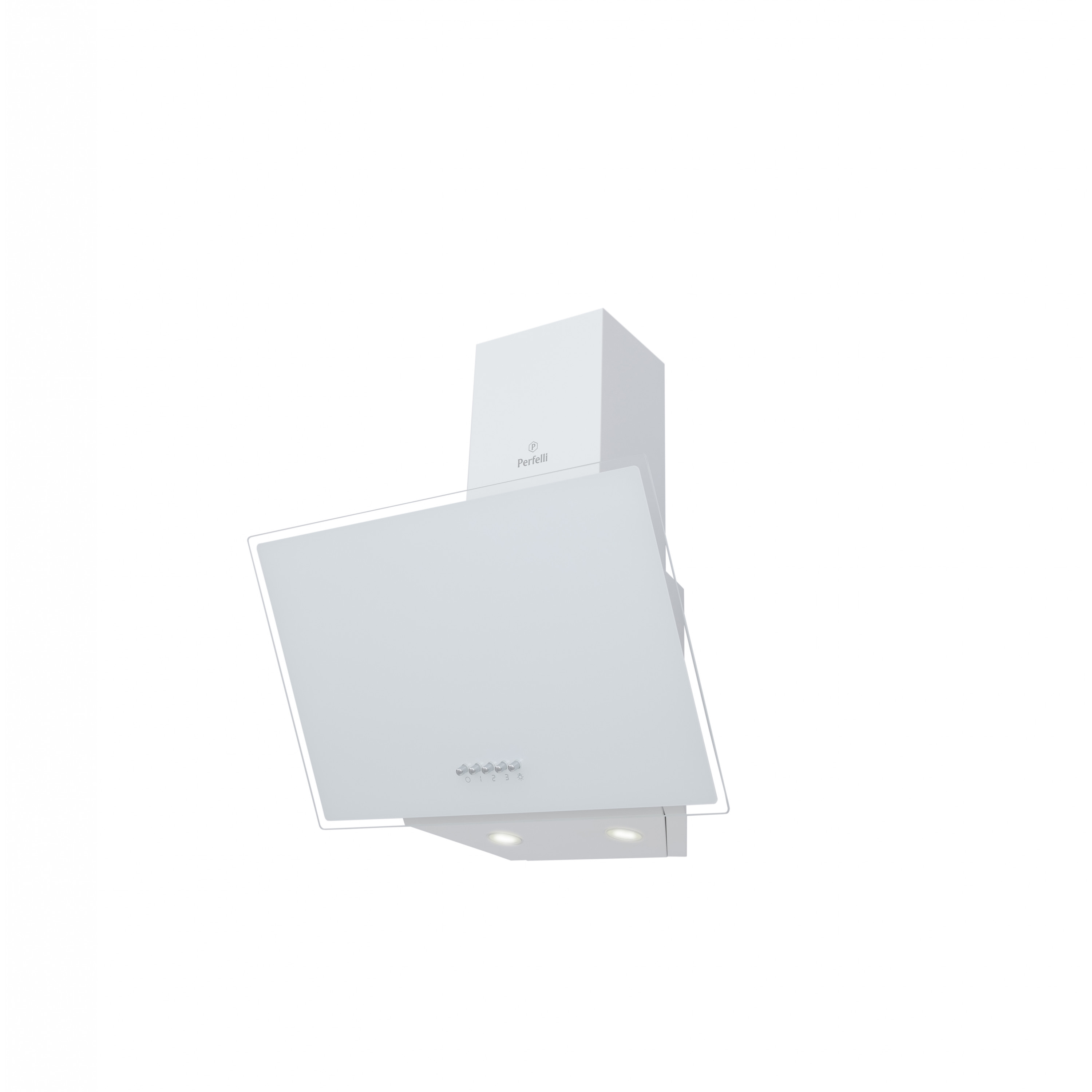 Perfelli 5902767158343 - зображення 5 Витяжка декоративна похила Perfelli DN 5272 D 700 WH LED - зображення 5