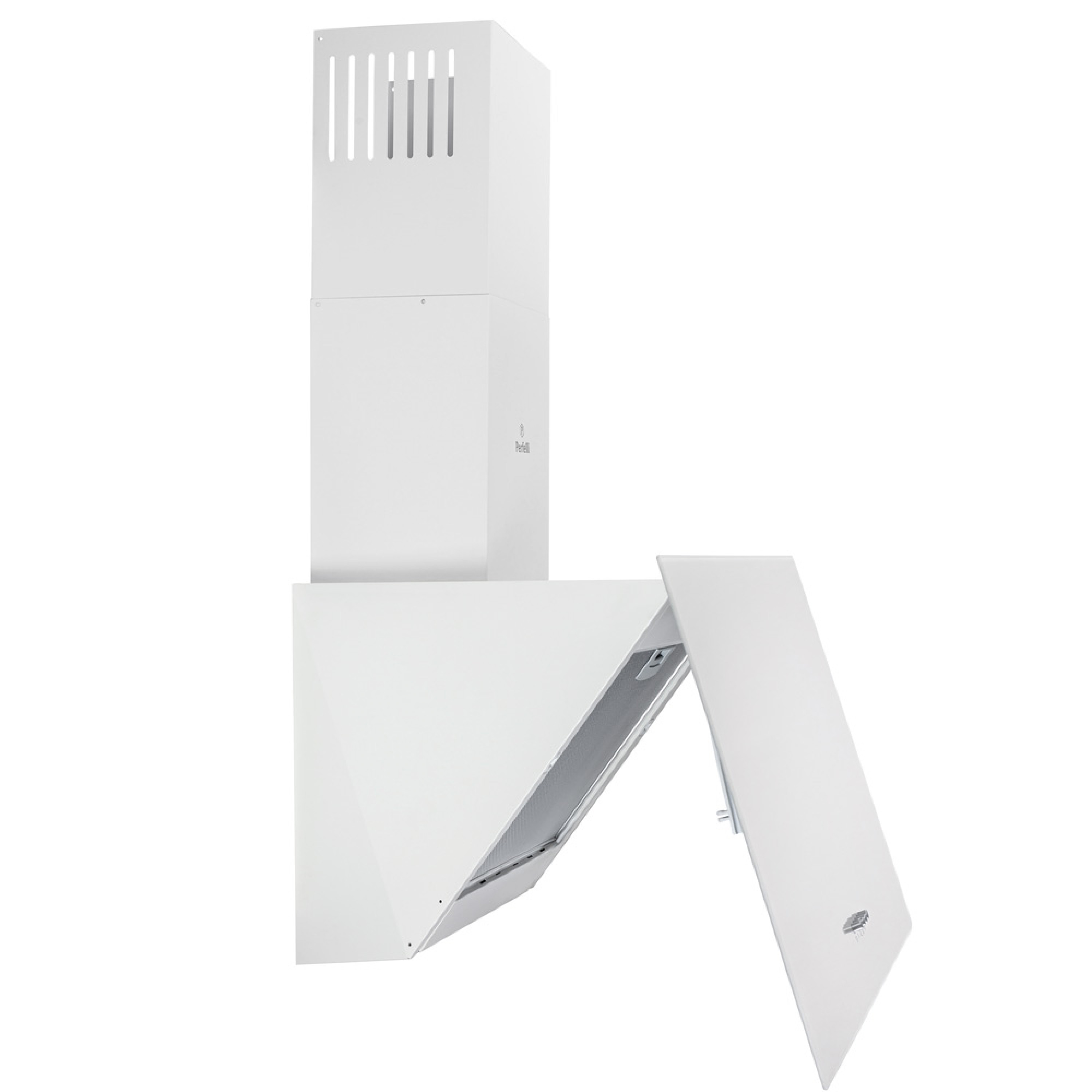 Вытяжка декоративная наклонная Perfelli DN 6422 D 850 WH LED - зображення 5