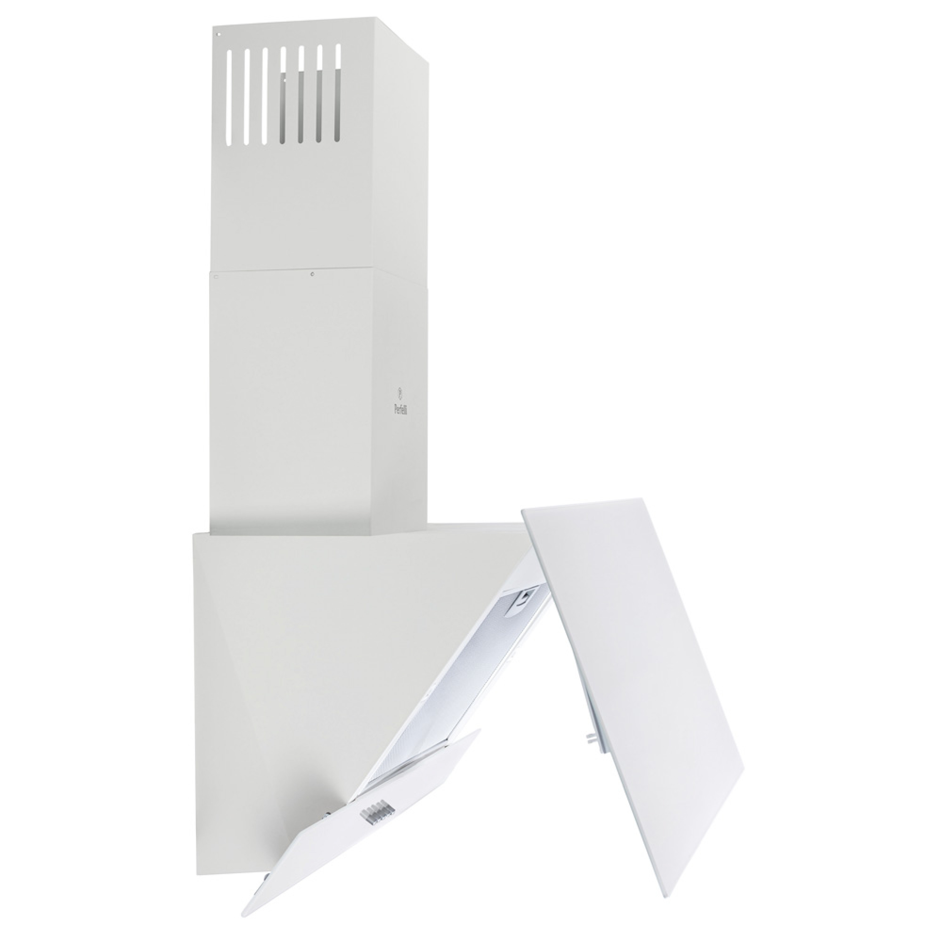 Вытяжка декоративная наклонная Perfelli DN 6452 D 850 WH LED - зображення 5