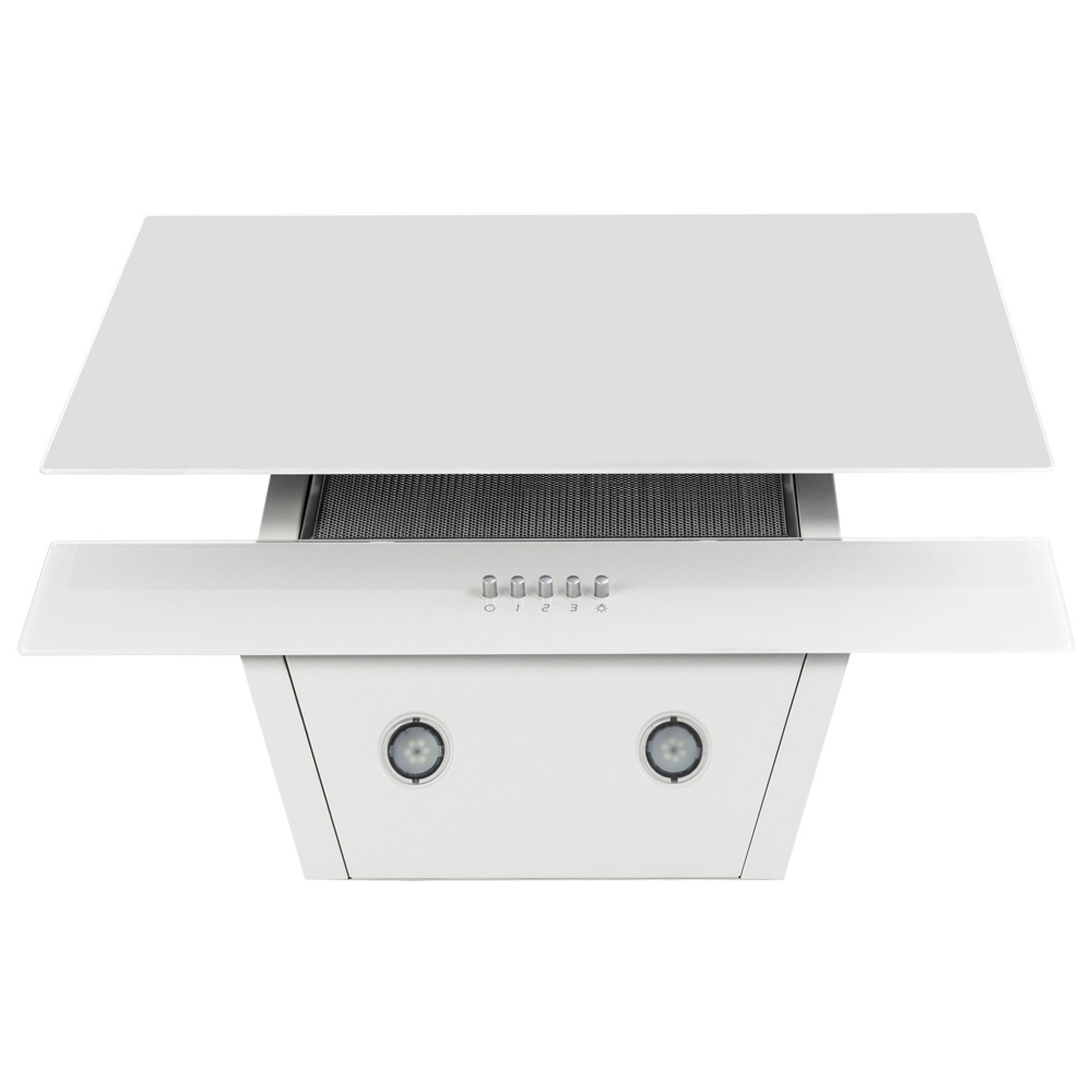 Вытяжка декоративная наклонная Perfelli DN 6452 D 850 WH LED - зображення 6