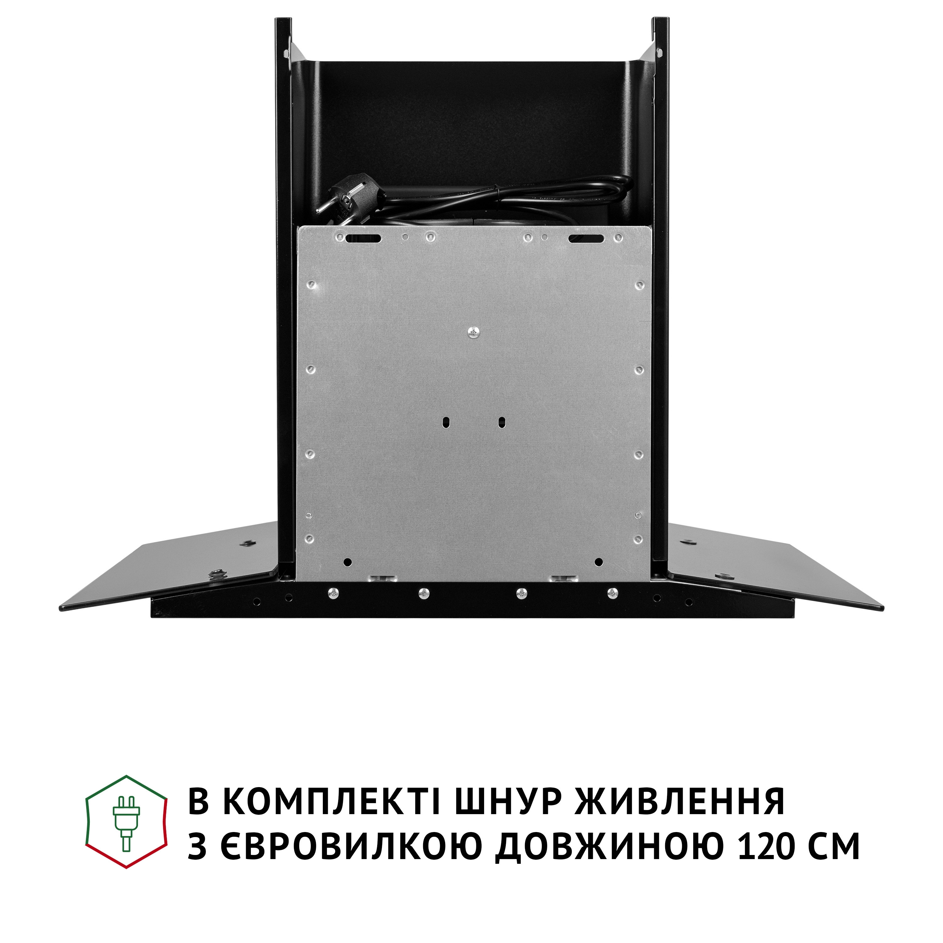 Витяжка декоративна зі склом Perfelli GRASSI 6PWB NERO - зображення 9