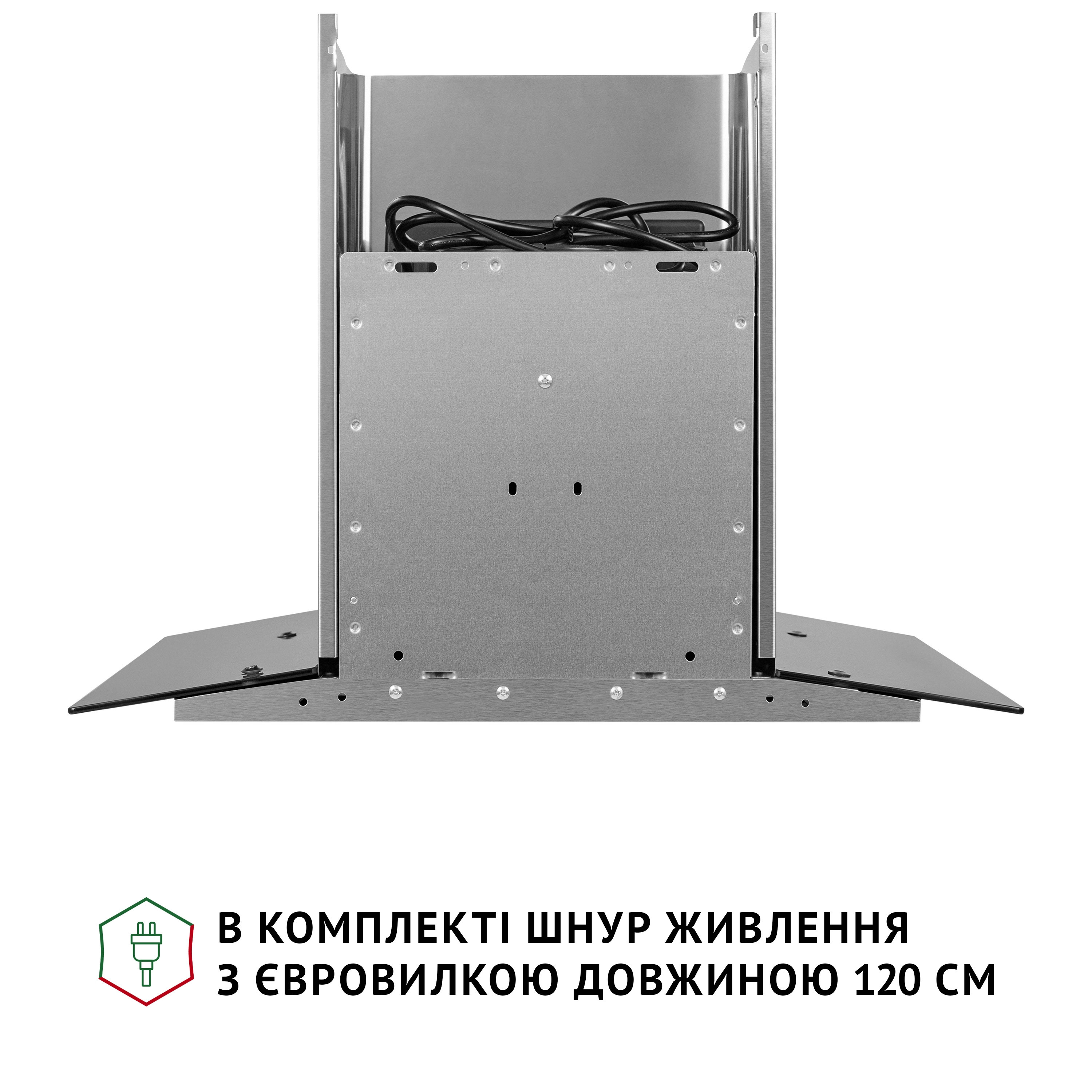 Витяжка декоративна зі склом Perfelli GRASSI 6PWX INOX - зображення 8