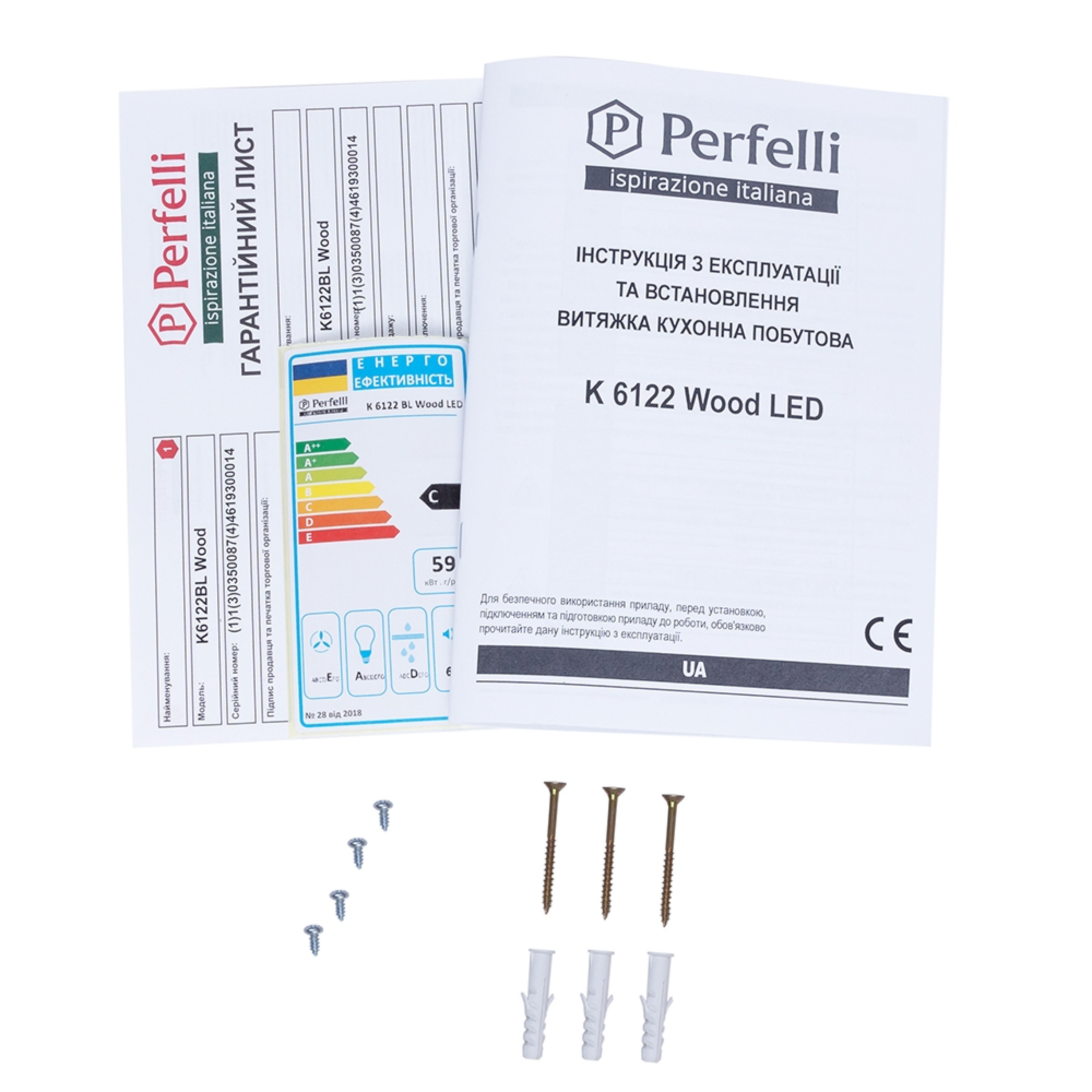 Витяжка купольна Perfelli K 6122 BL Wood LED - зображення 14