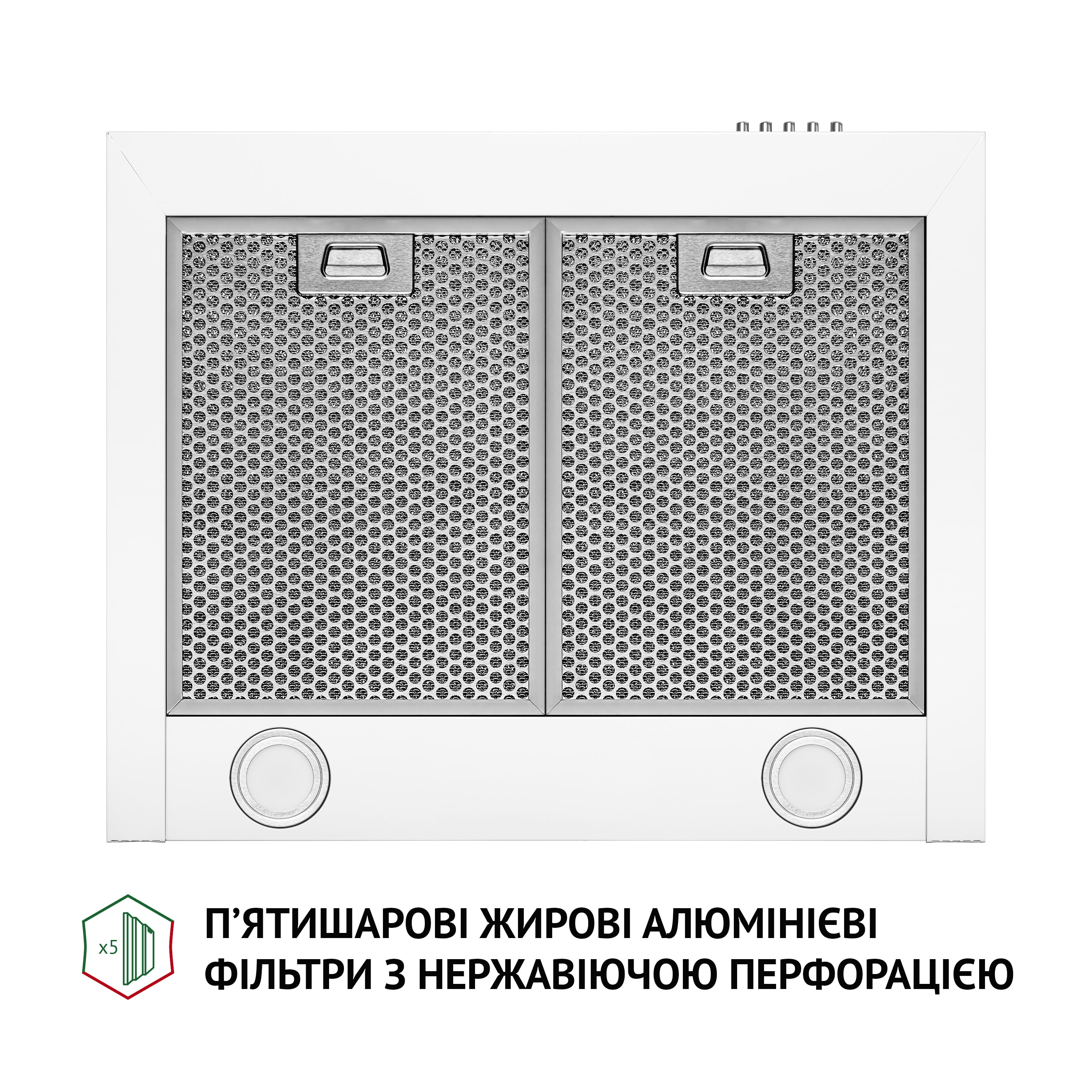 Вытяжка купольная Perfelli K 6210 WH 700 LED - зображення 5