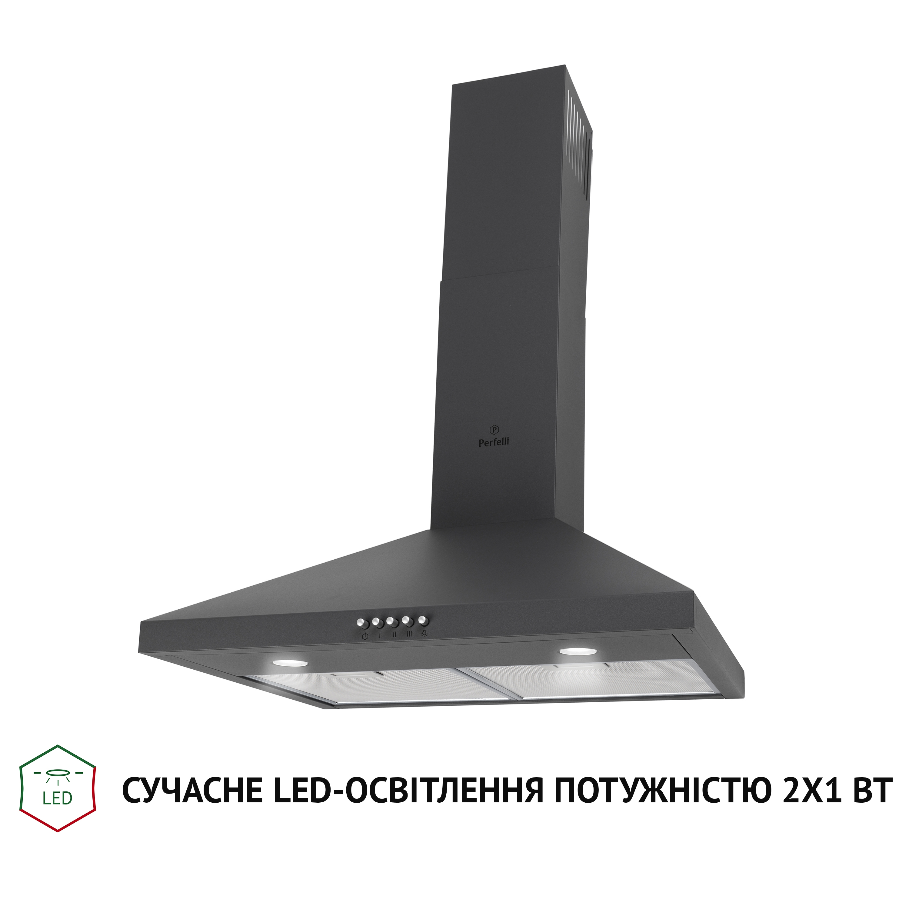Perfelli 5902767158817 - зображення 3 Витяжка купольна Perfelli K 6402 SG 850 LED - зображення 3