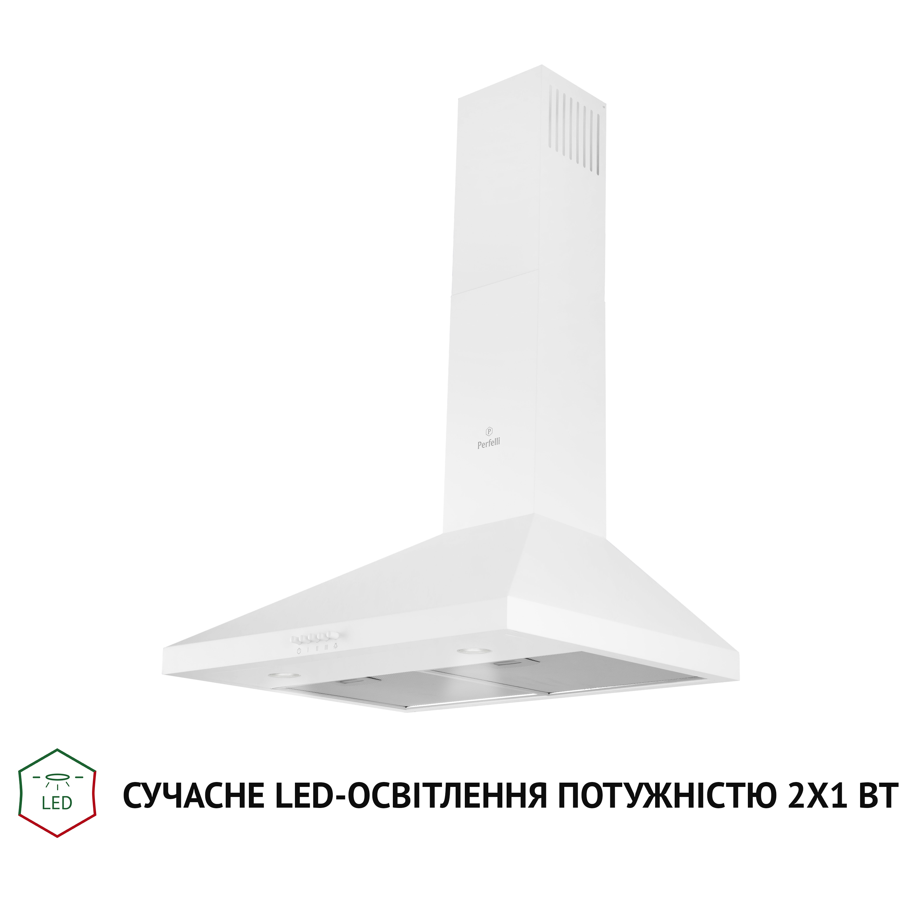 Perfelli 5902767158787 - зображення 3 Вытяжка купольная Perfelli K 6402 WH 850 LED - зображення 3
