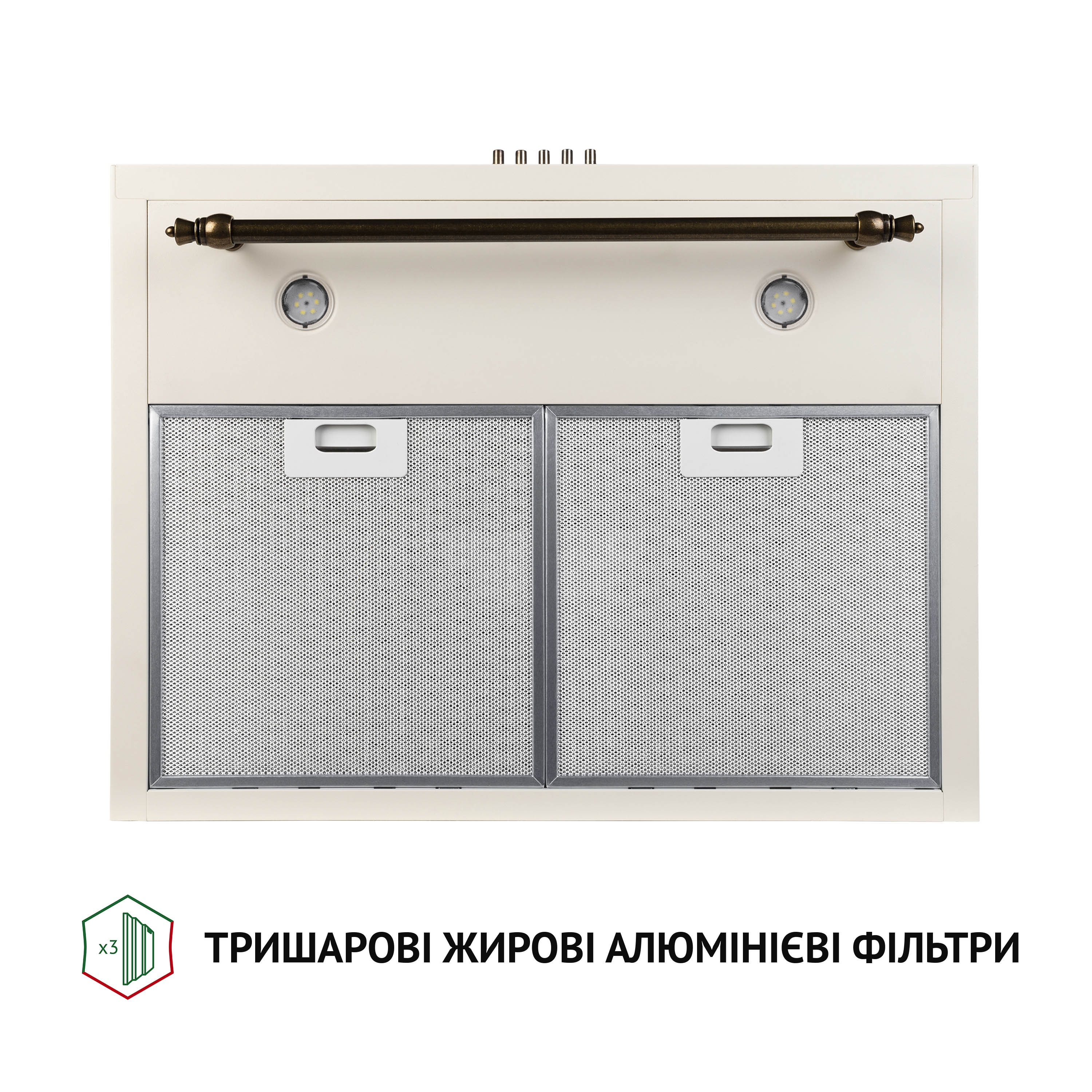 Вытяжка купольная Perfelli K 6432 IV 850 LED RETRO - зображення 5