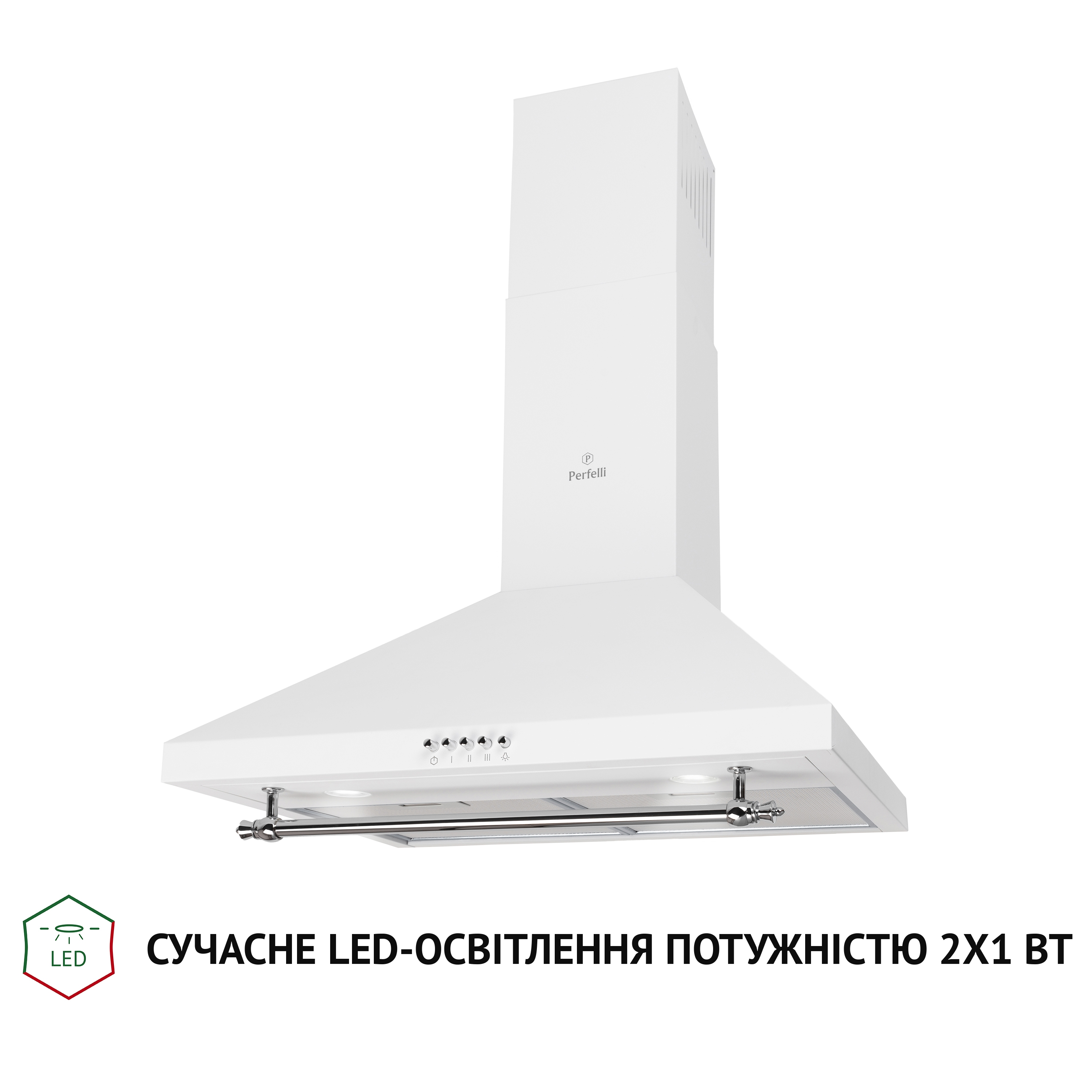 Витяжка купольна Perfelli K 6432 WH 850 LED RETRO - зображення 3
