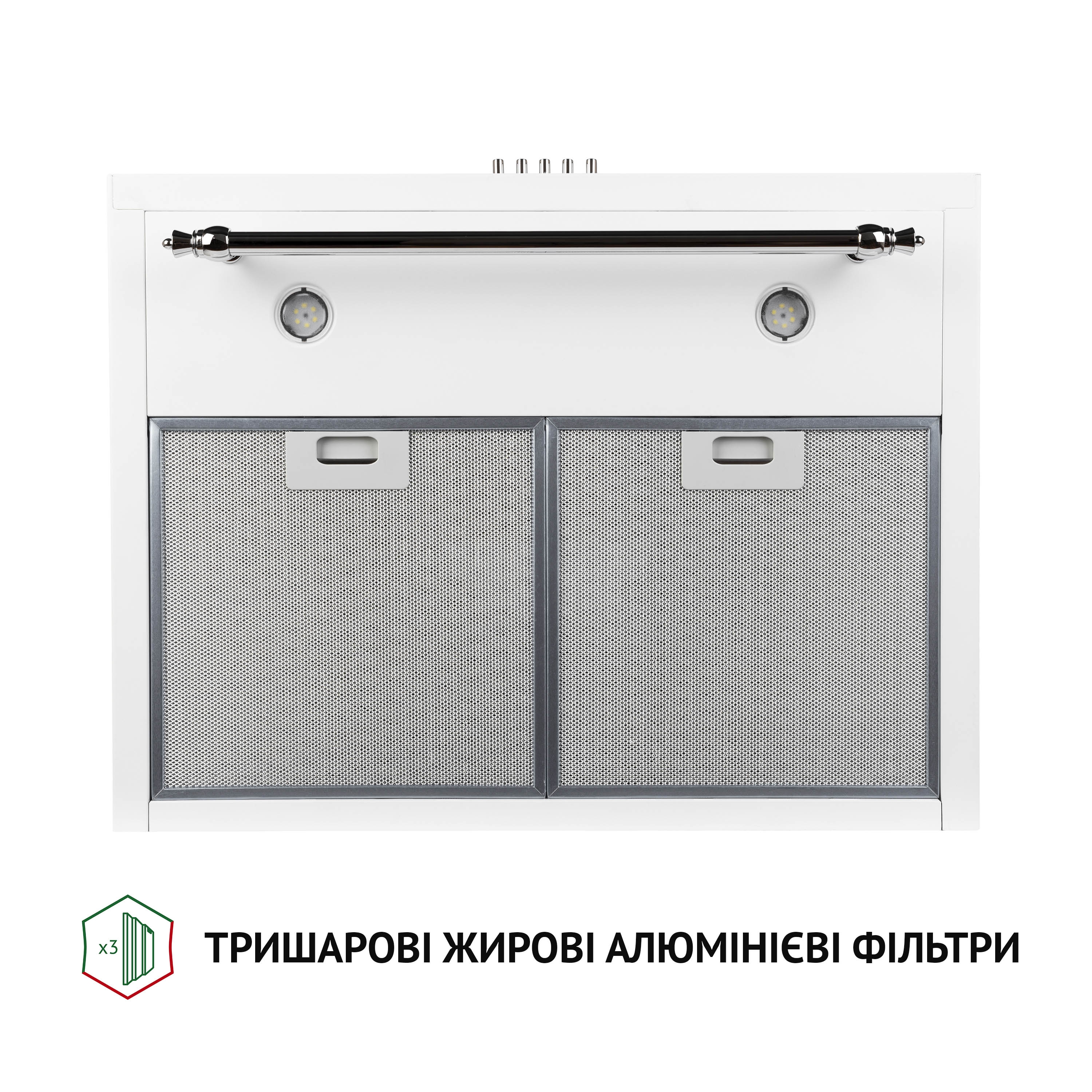 Витяжка купольна Perfelli K 6432 WH 850 LED RETRO - зображення 5