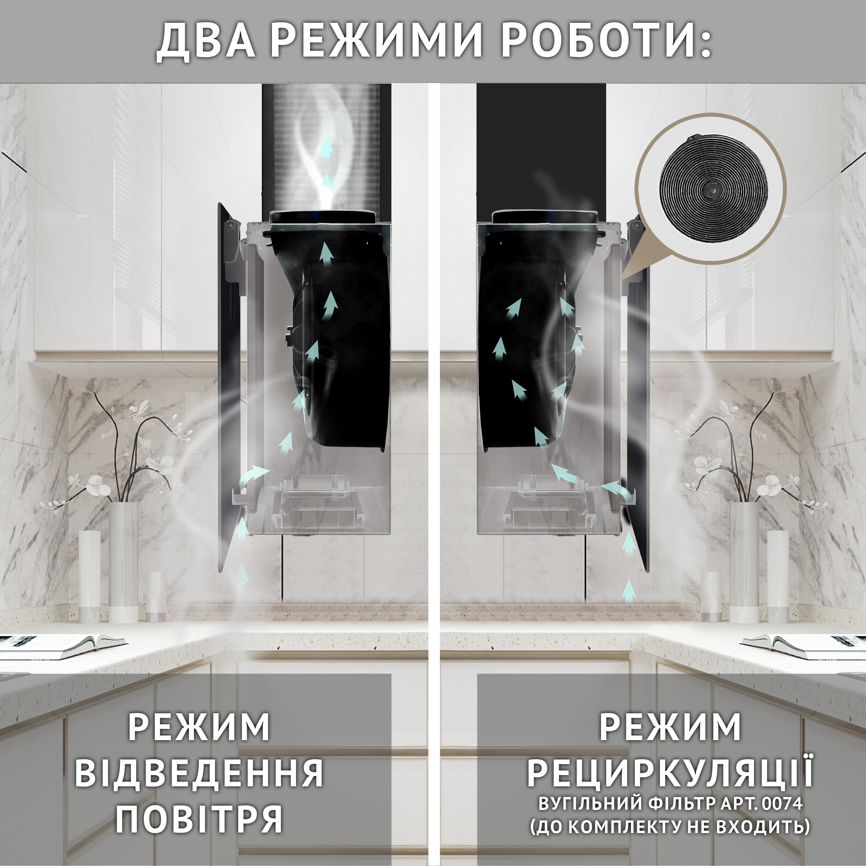 Perfelli 5902767159814 - зображення 12 Витяжка декоративна похила Perfelli PIANO NERO - зображення 12