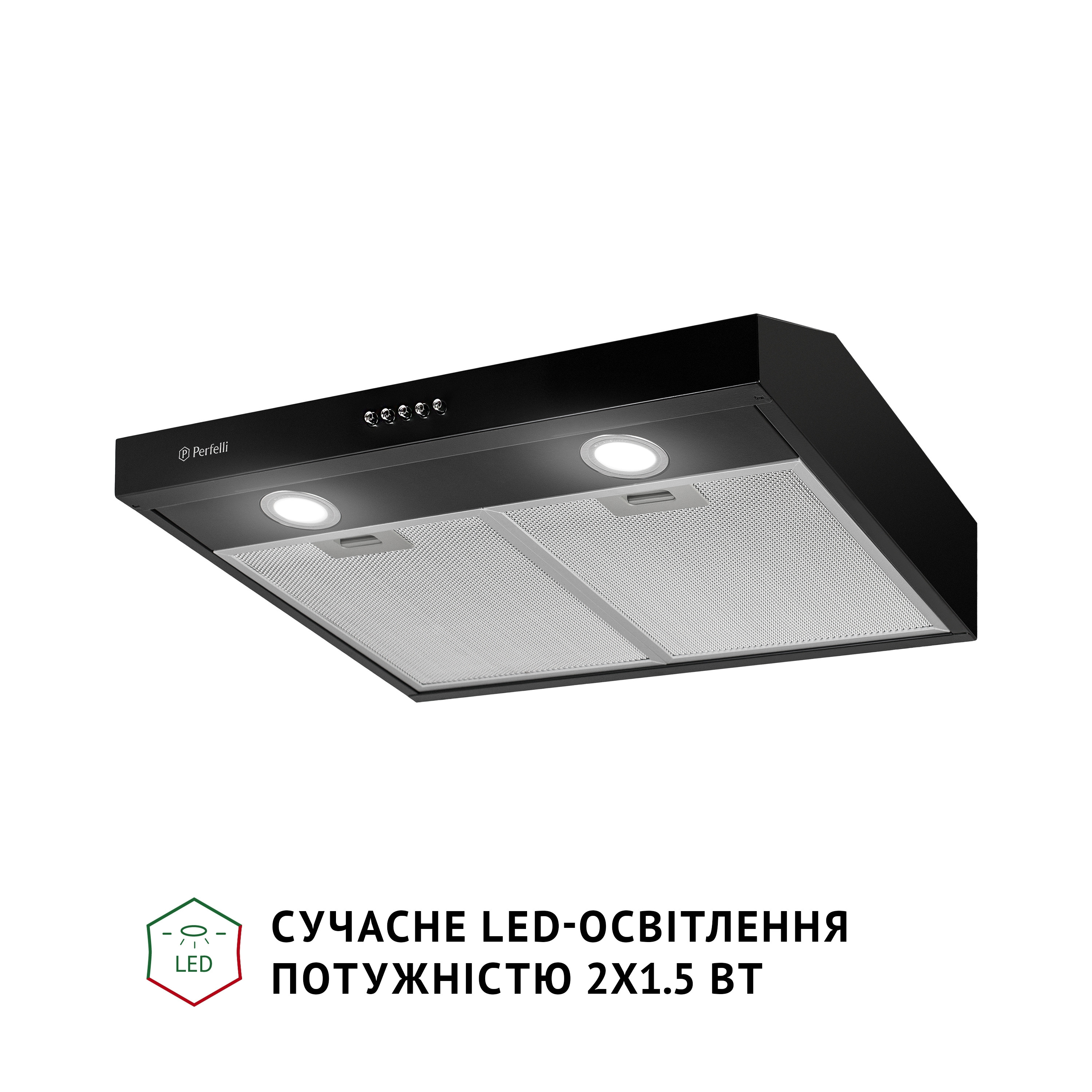 Витяжка плоска Perfelli PL 5002 BL LED - зображення 3