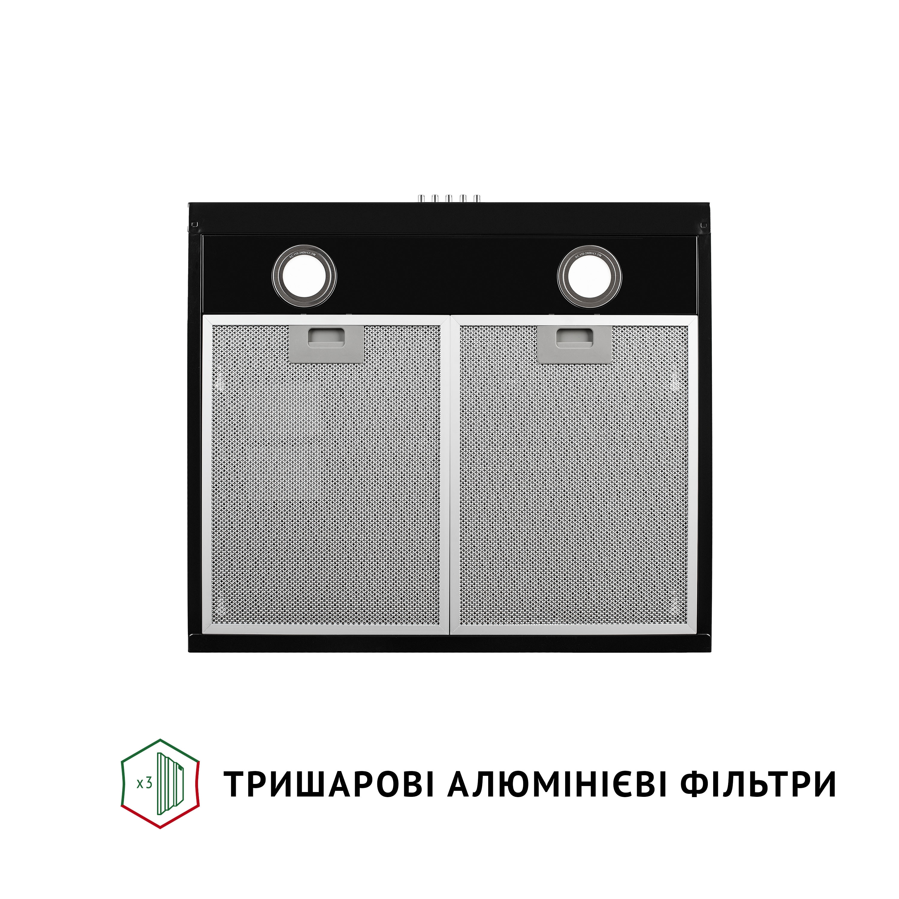Витяжка плоска Perfelli PL 5002 BL LED - зображення 5